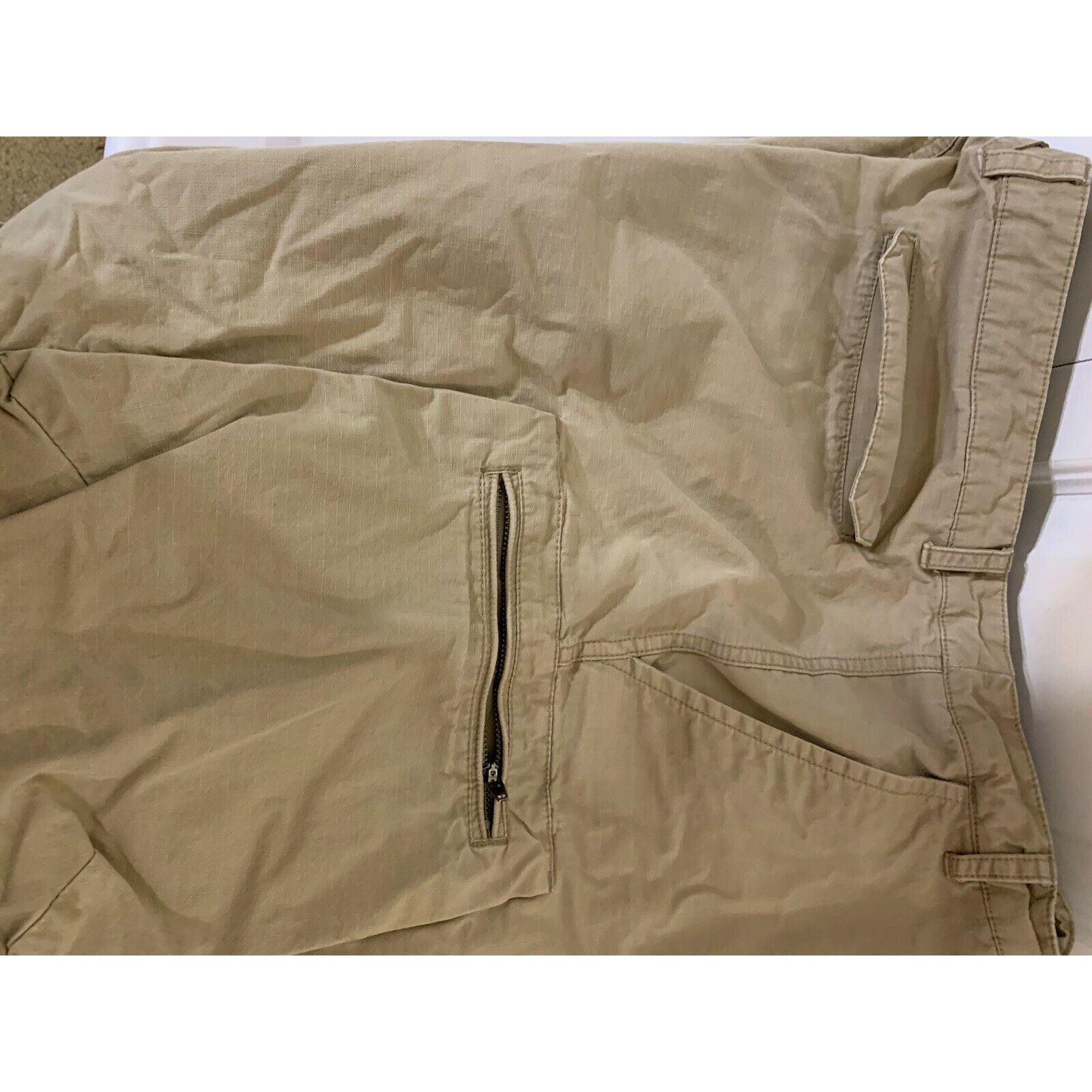 Nike Nike Men’s Sz 36 Cotton Solid Beige Cargo Khaki Tan Shorts Size US 36 / EU 52 - 4 Thumbnail