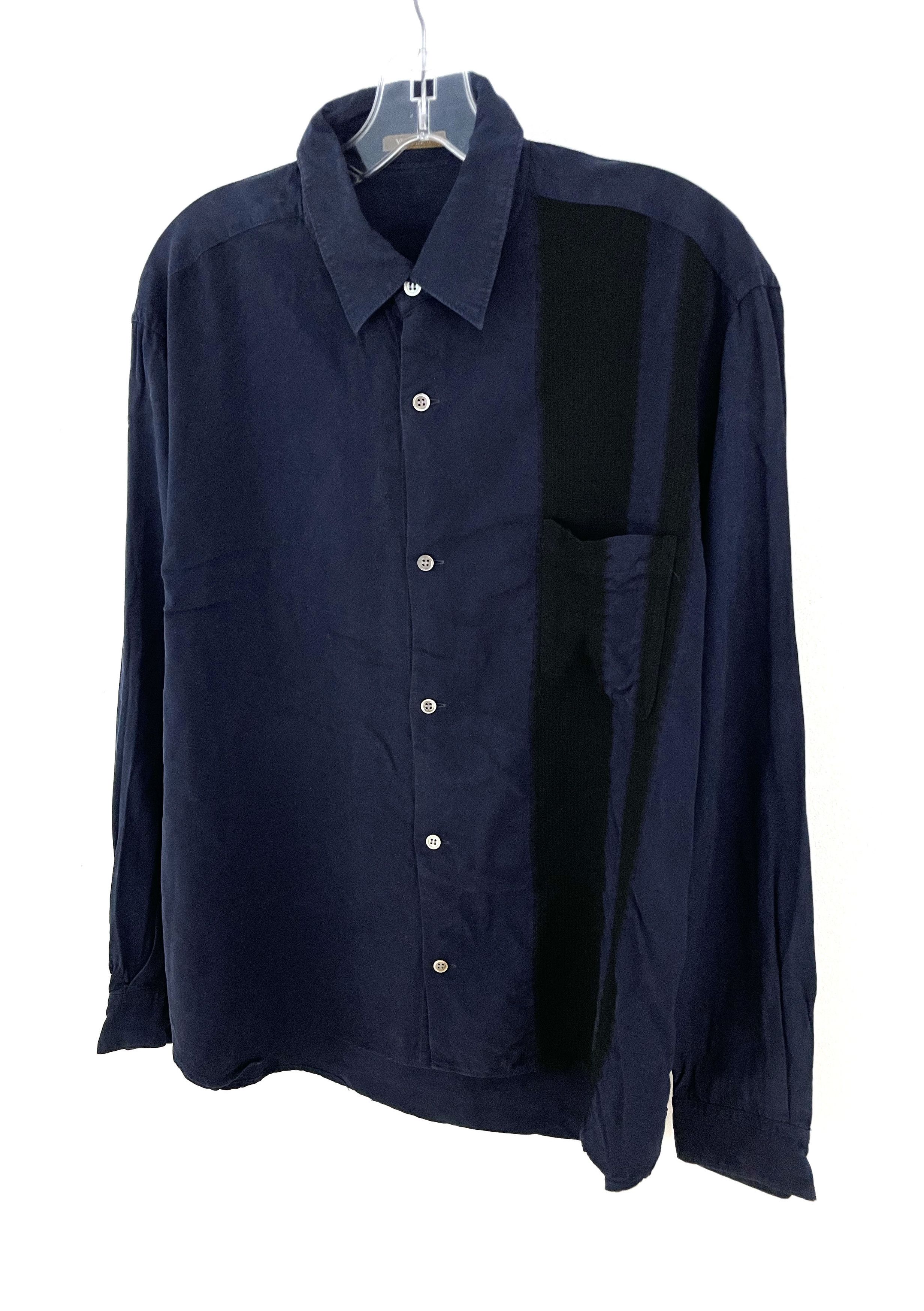Yohji Yamamoto Knit Accent Shirt Size US M / EU 48-50 / 2 - 2 Thumbnail