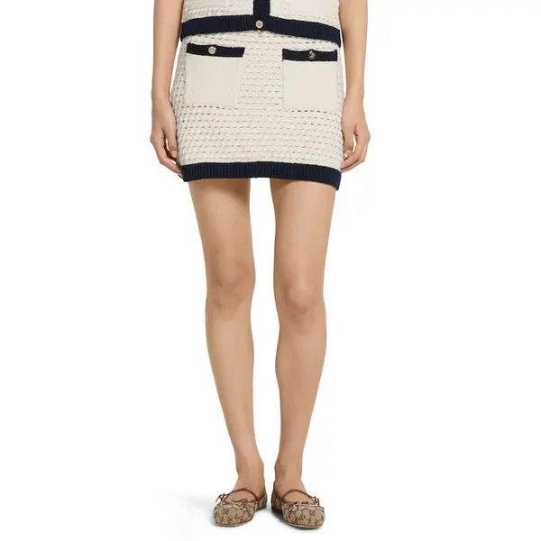 Gucci o1B3y1r0426 Fine Cotton Crochet Skirt in White Size 26" / US 2 / IT 38 - 3 Thumbnail