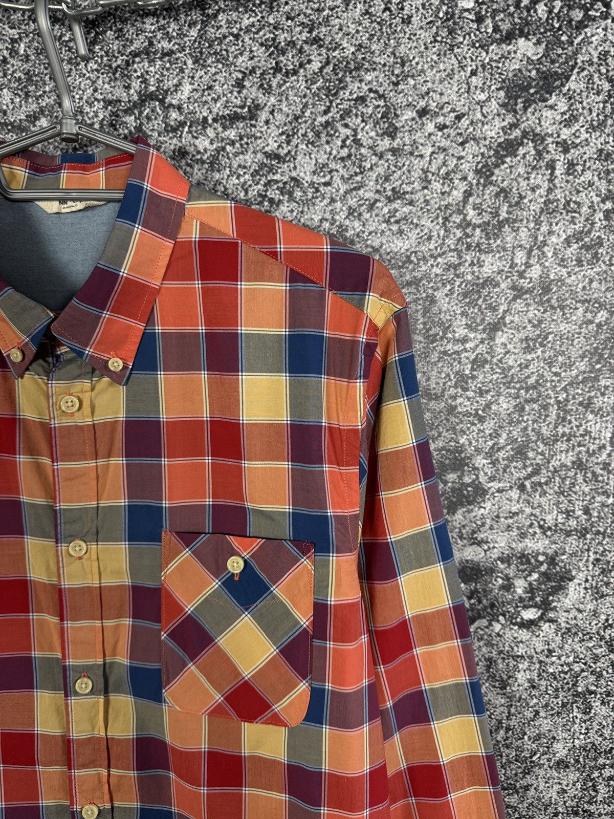 NN07 NN07 Derek Long Sleeve Plaid Shirt Button Up Multicolor Sz L Size US L / EU 52-54 / 3 - 2 Thumbnail