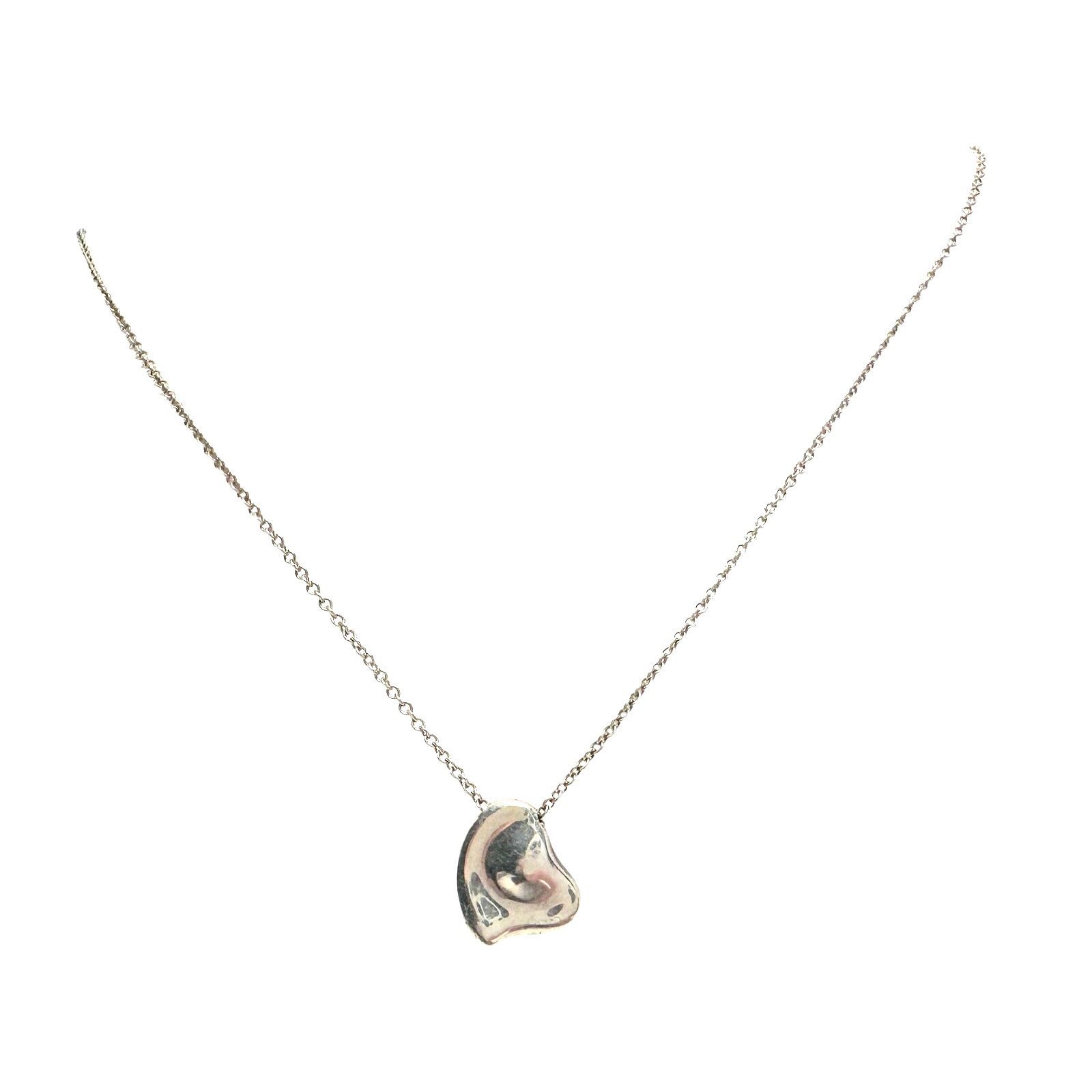 Tiffany & Co. Tiffany and Co Elsa Peretti Full Heart Necklace 16" Dust Bag Size ONE SIZE - 4 Thumbnail