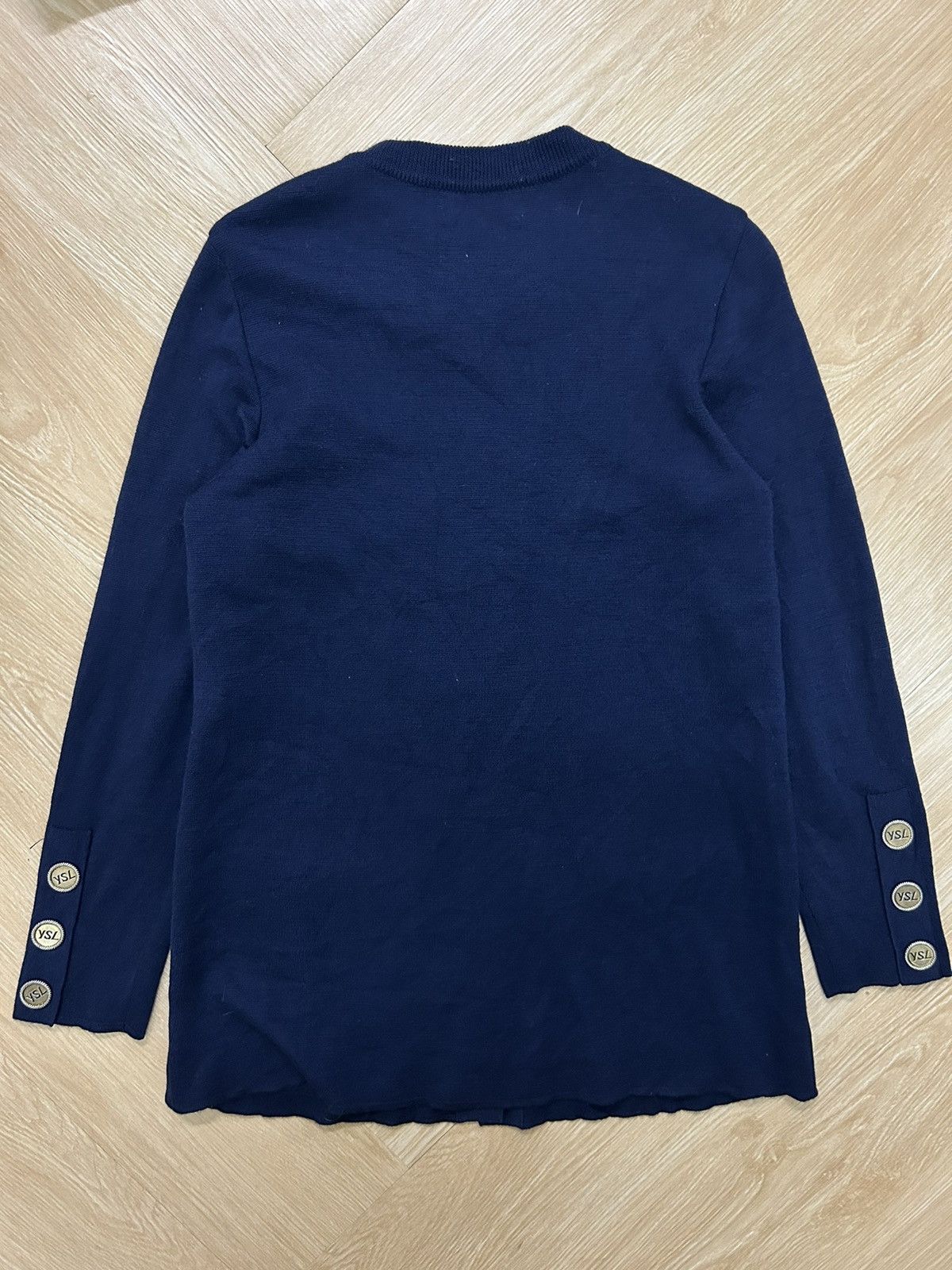 Vintage × Yves Saint Laurent Vintage Yves Saint Laurent big button logo Size M / US 6-8 / IT 42-44 - 2 Thumbnail