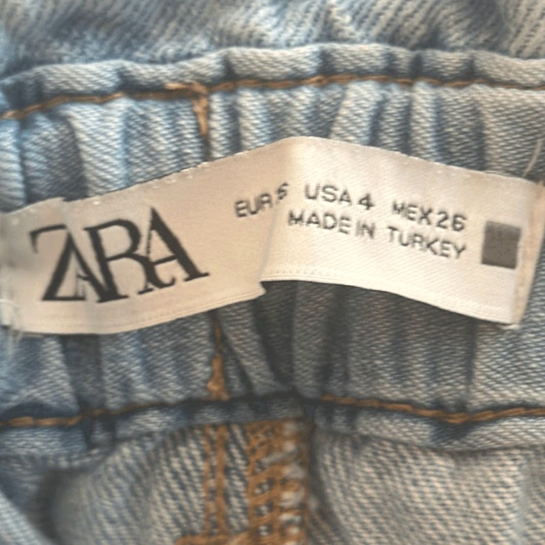 Zara Zara Women's Blue Light Wash Paper Bag Style High Waisted Jeans Size 4 User: Zara Women's Blue Light Wash Paper Bag Style High Waisted Jeans Size 4 Size 27" / US 4 / IT 40 - 5 Thumbnail