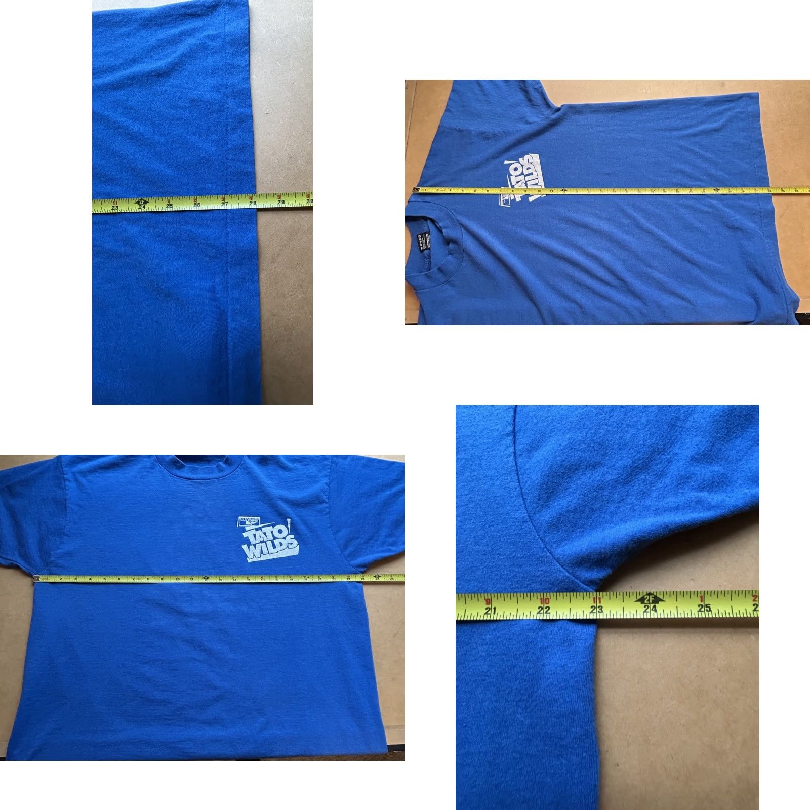 Fruit Of The Loom VINTAGE 90s Keebler Tato Wild Shirt Men XL Blue Double-Sided Knit Cotton 1990s Promotional Keebler Logo USA Men XL Blue Shirt Size US XL / EU 56 / 4 - 9 Thumbnail