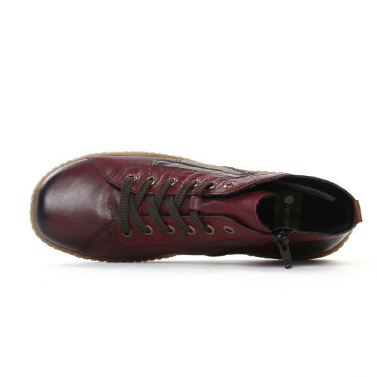 Other Remonte Women Lace-Up Casual Burgundy leather Shoes Size US 7.5 / IT 37.5 - 2 Thumbnail