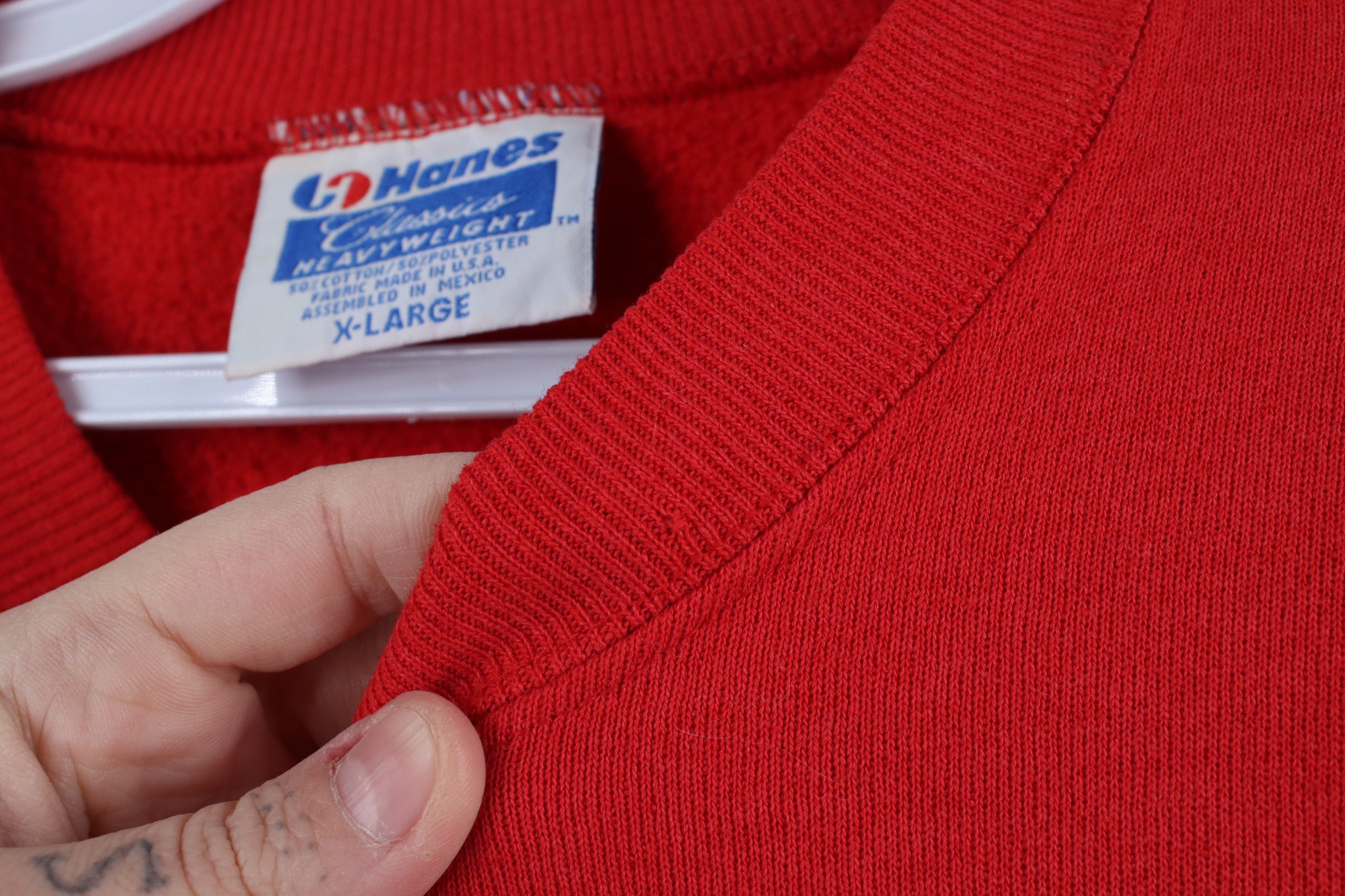 Vintage Vintage 90s Streetwear Warriors Crewneck Sweatshirt Red Size US XL / EU 56 / 4 - 8 Thumbnail