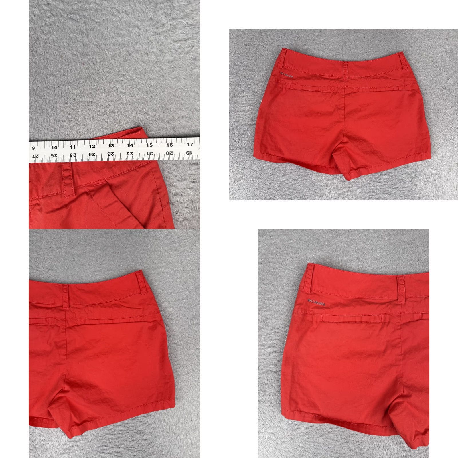 Vintage Columbia Shorts Womens 8 Red Chino Twill Cotton Flat Front Hiking Casual Travel Size 30" / US 8 / IT 44 - 9 Thumbnail