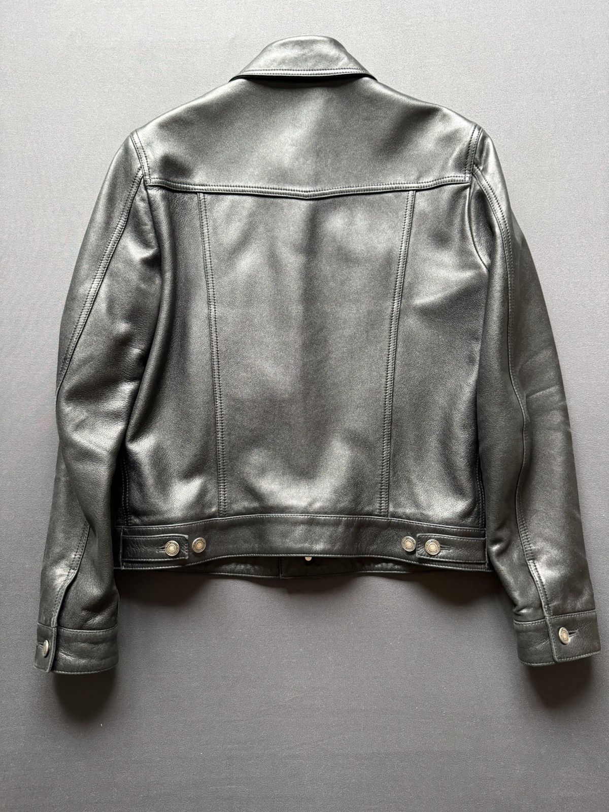 Saint Laurent Paris Saint Laurent Paris - Lamb skin Trucker Jacket - size 48 Size US M / EU 48-50 / 2 - 2 Thumbnail