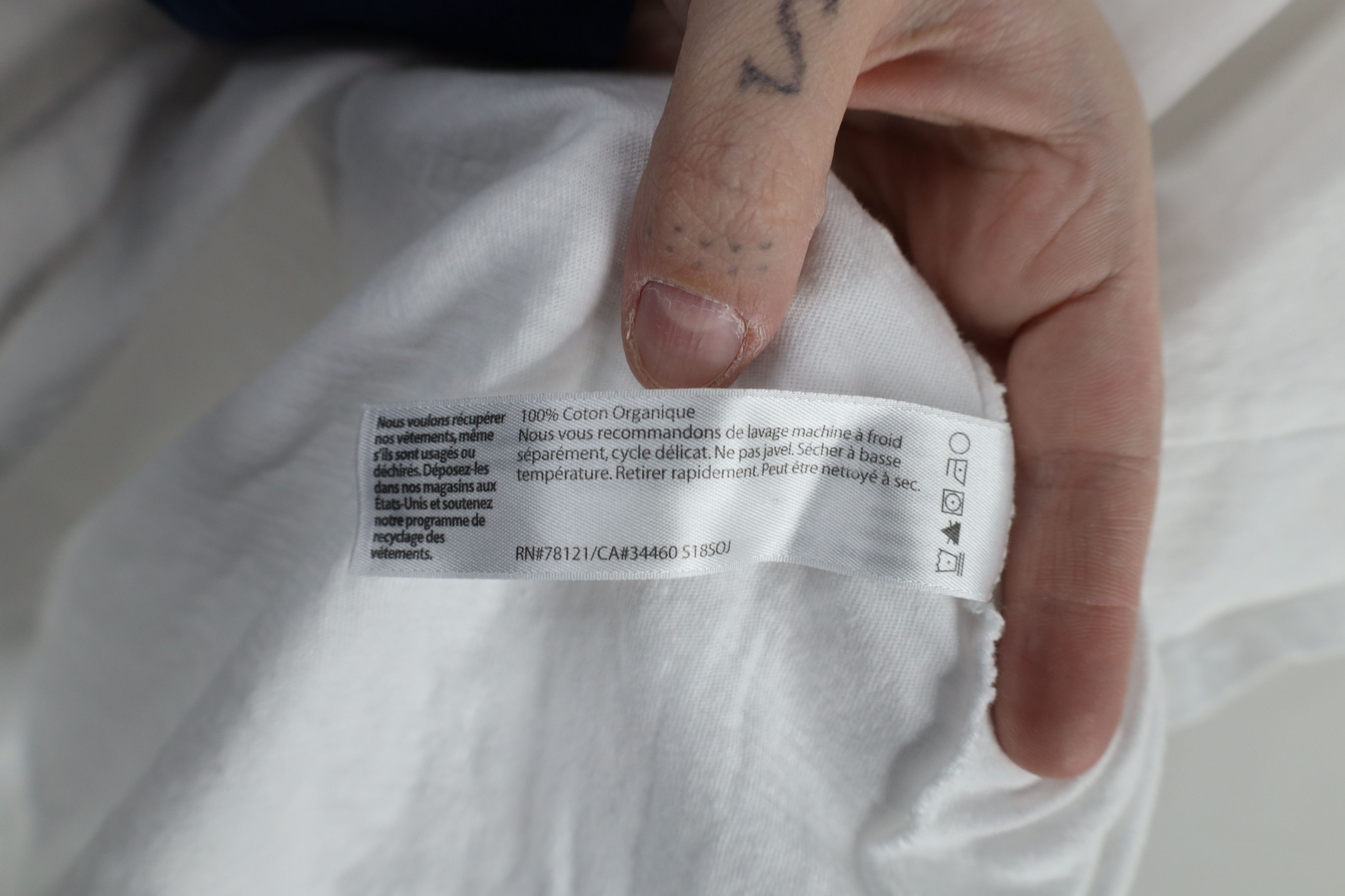 Eileen Fisher × Vintage Eileen Fisher Organic Cotton Knit Tie Bottom T-Shirt White Size L / US 10 / IT 46 - 6 Thumbnail