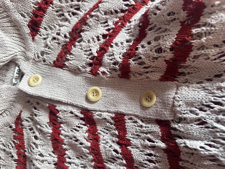 Our Legacy our legacy size 48 Hollow-out red and white woven shirt T-s Size US M / EU 48-50 / 2 - 8 Thumbnail