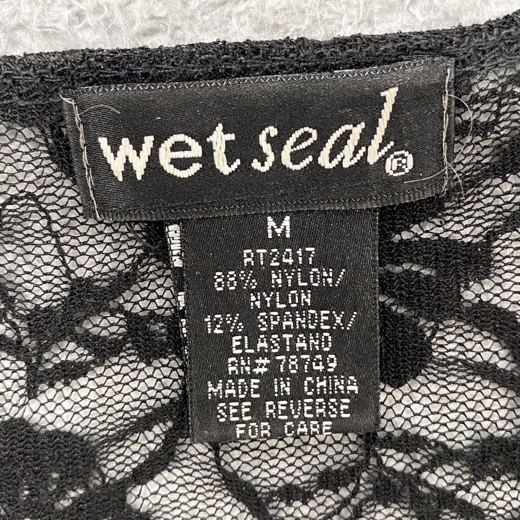 Vintage Wet Seal Y2K Slip Dress Womens M Lace Sheer Floral Whimsigoth Dark Fairy N/A Size M / US 6-8 / IT 42-44 - 6 Thumbnail