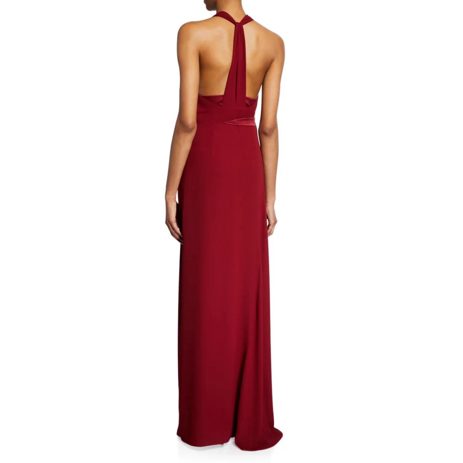 Halston Halston V Neck Halter Gown, NWT, size: 8 Size M / US 6-8 / IT 42-44 - 2 Thumbnail