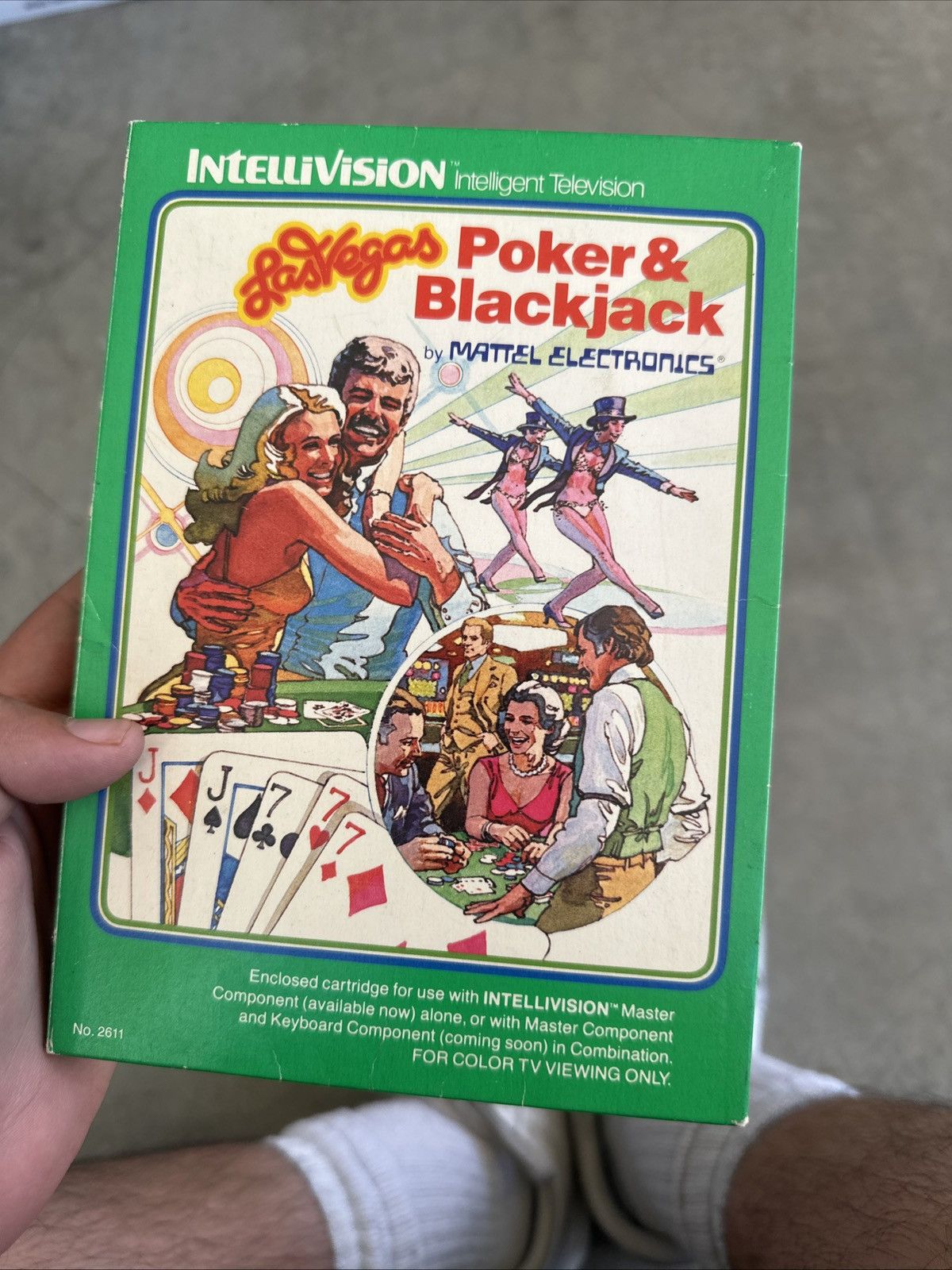 Nintendo Intellivision Mattel Electronics Las Vegas game CartridgeBox Size ONE SIZE - 6 Thumbnail
