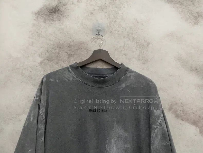 Balenciaga Balenciaga Splatter distressed grayish white mud-dyed shor Size US S / EU 44-46 / 1 - 4 Thumbnail