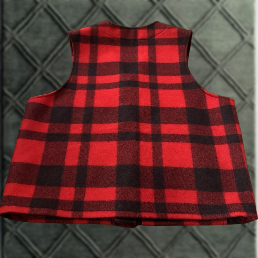 Vintage VTG Hunting World Mackinaw Vest New York Buffalo Plaid Virgin Wool 1960s 70s Size US L / EU 52-54 / 3 - 1 Thumbnail