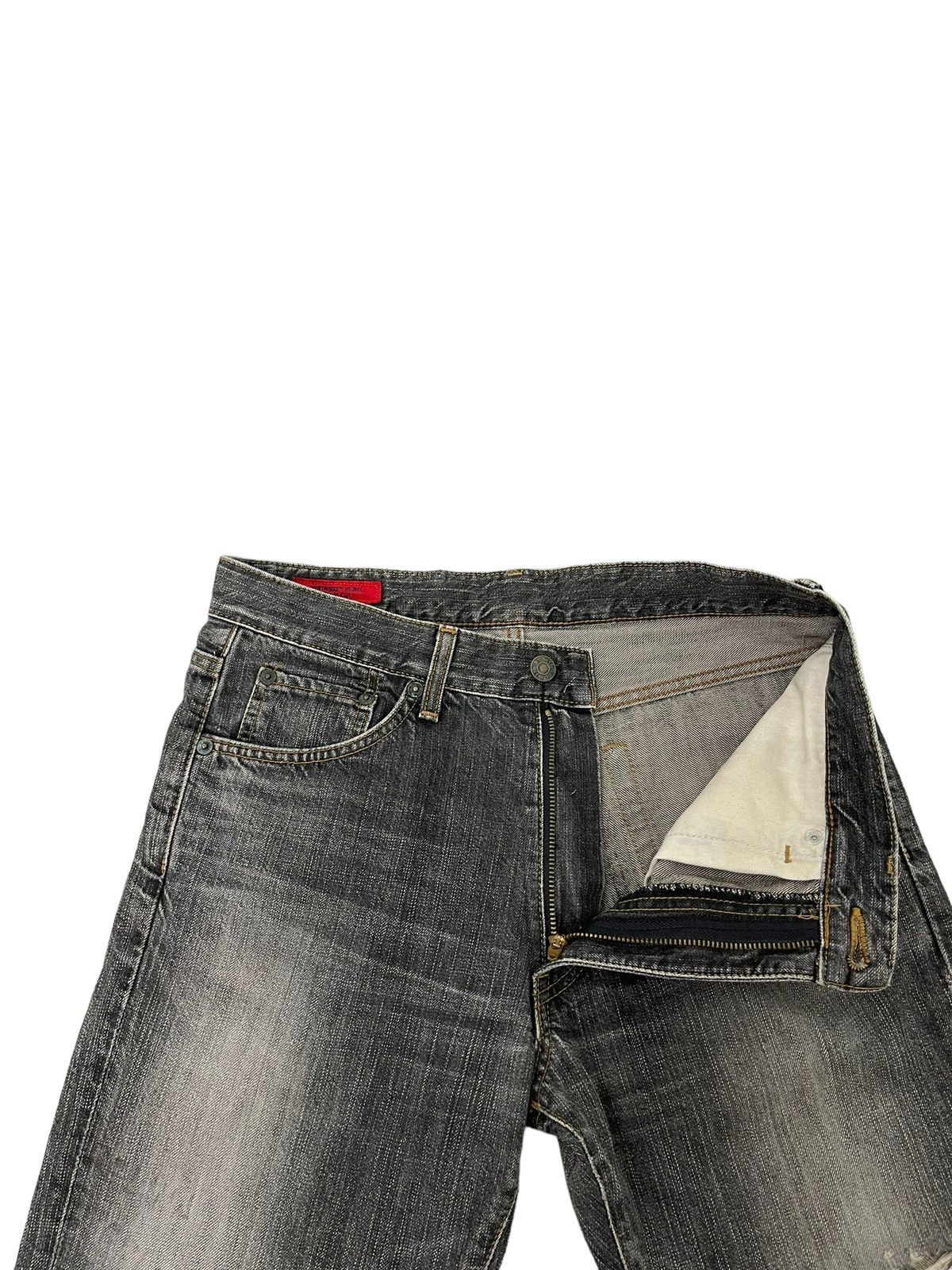 Japanese Brand Flare Jeans Edwin Japan Faded Distress Boot Cut 6🟦2 Size US 31 - 9 Thumbnail