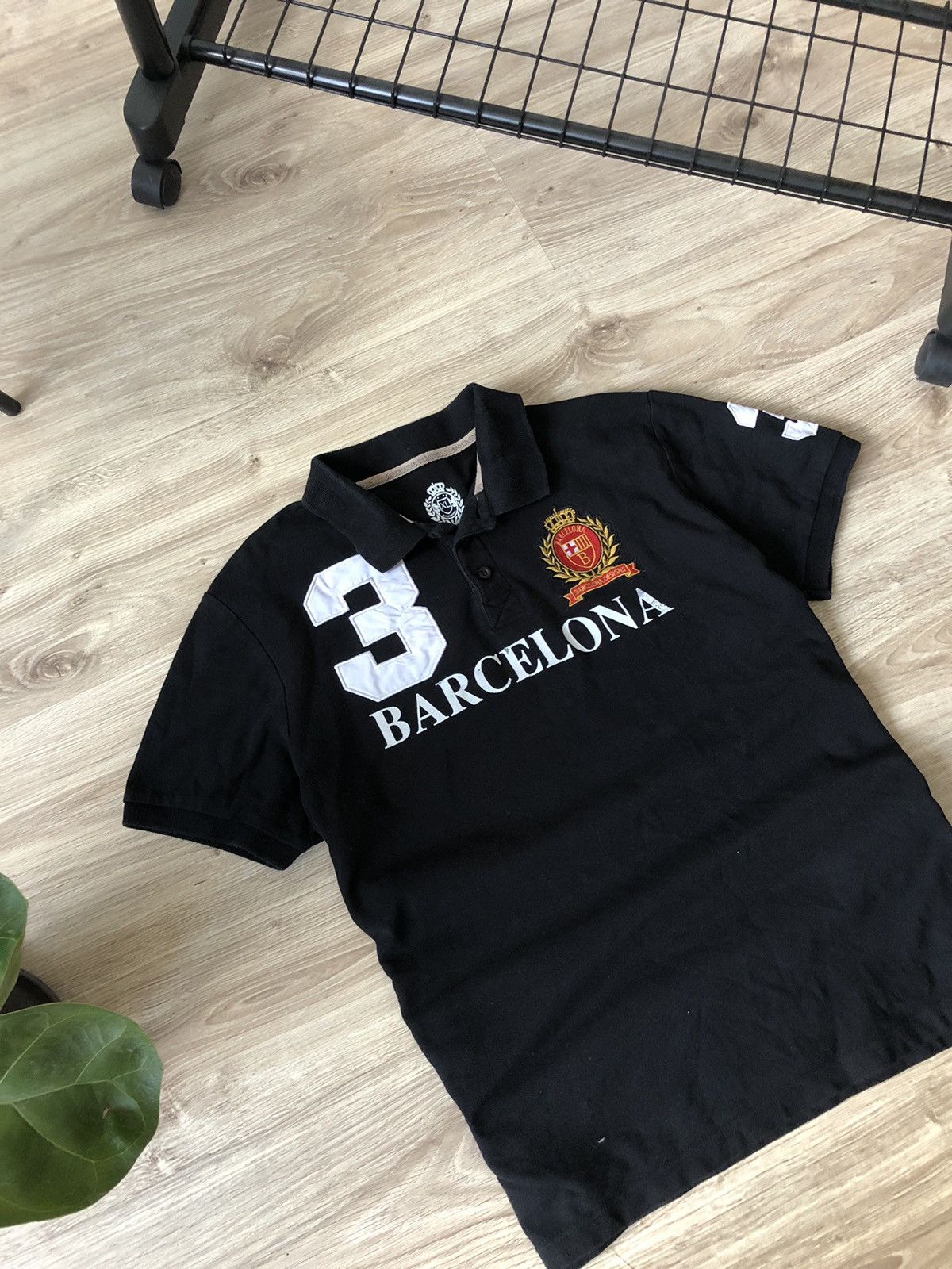 Vintage Vintage Barcelona Big Logo Like Polo Ralph Lauren Rugby Polo Size US XL / EU 56 / 4 - 2 Thumbnail