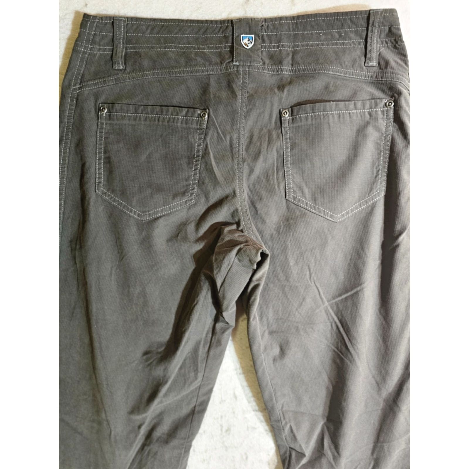 Vintage KÜHL Classic Straight Leg Hiking Pants Gray Women Size 8 Reg 5 Pocket Design Nylon Spandex Lightweight Inseam 32 in Cargo Nature Size 30" / US 8 / IT 44 - 7 Thumbnail