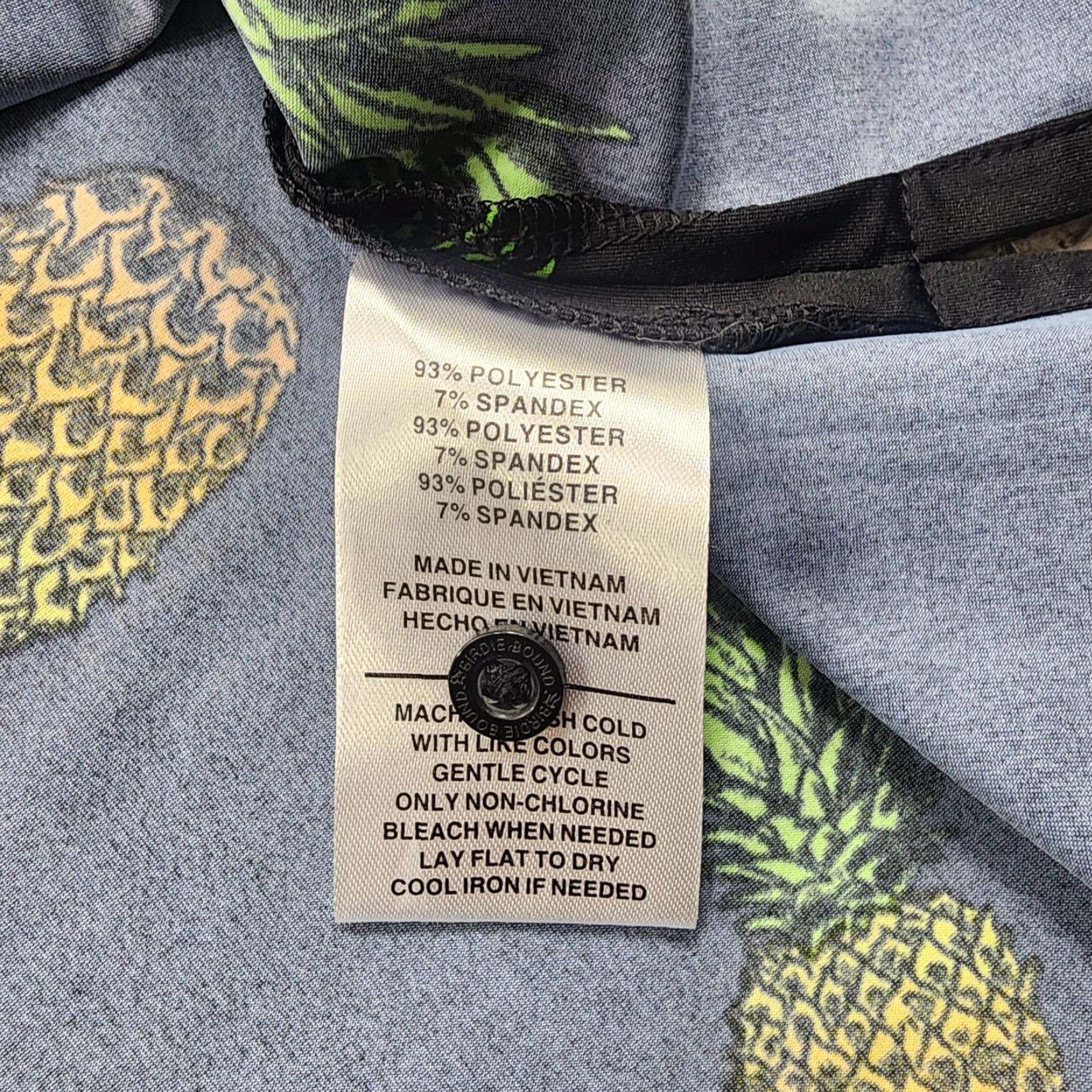 Vintage Birdie Bound Polo Mens 3XL Black Pineapple Print Short Sleeve Golf Stretch Size US XXL / EU 58 / 5 - 5 Thumbnail