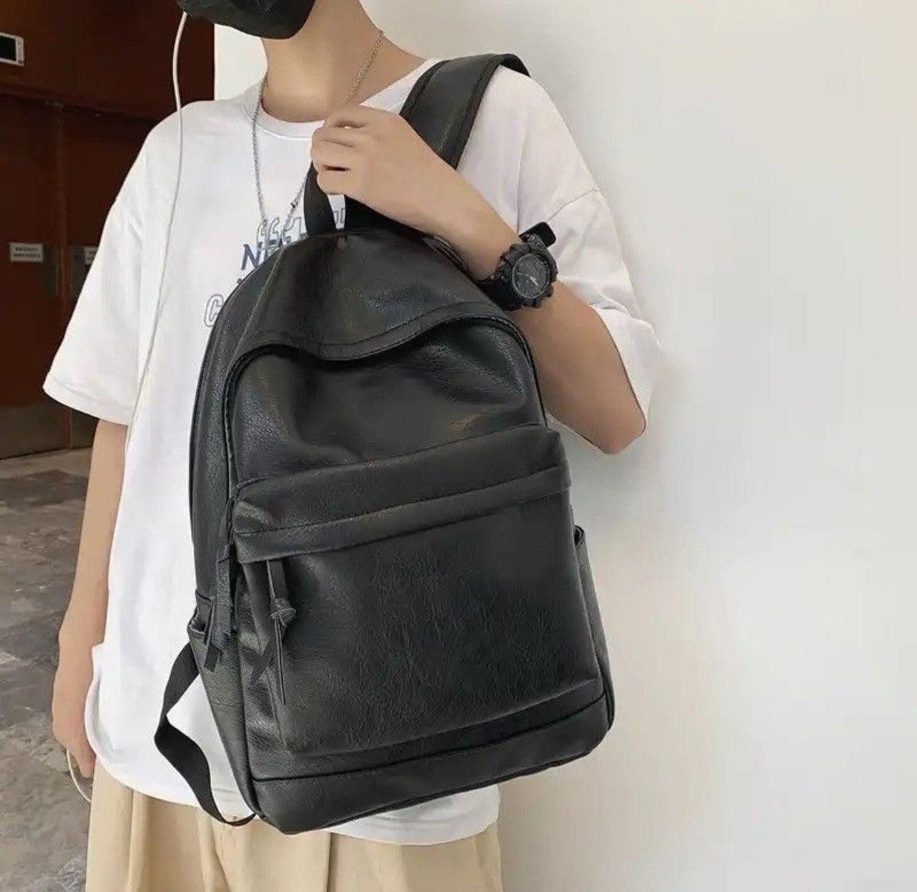 Japanese Brand Soft Faux Leather Backpack Size ONE SIZE - 2 Thumbnail