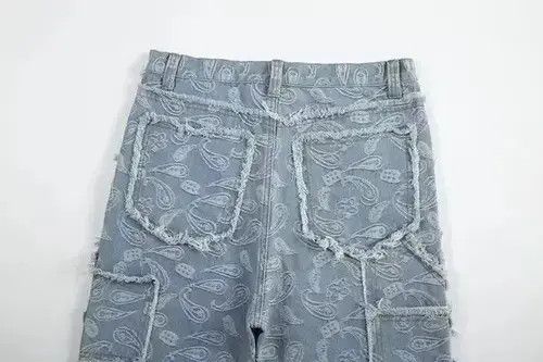 Japanese Brand × Jean Y2k Double Knee Paisley Denim Jeans Size US 34 / EU 50 - 2 Thumbnail