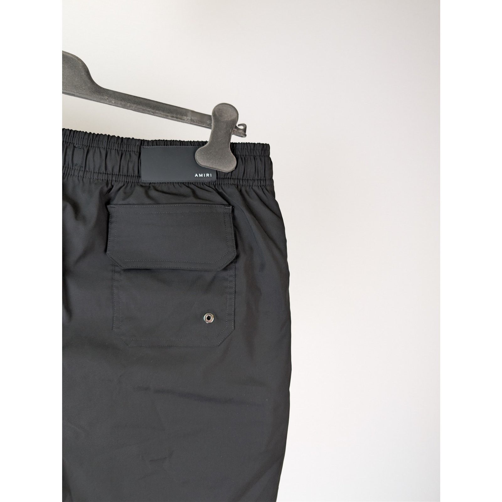 Amiri o1rshd1 Amiri Stack Logo Swim Trunk Shorts in Black Size US 38 / EU 54 - 14 Thumbnail