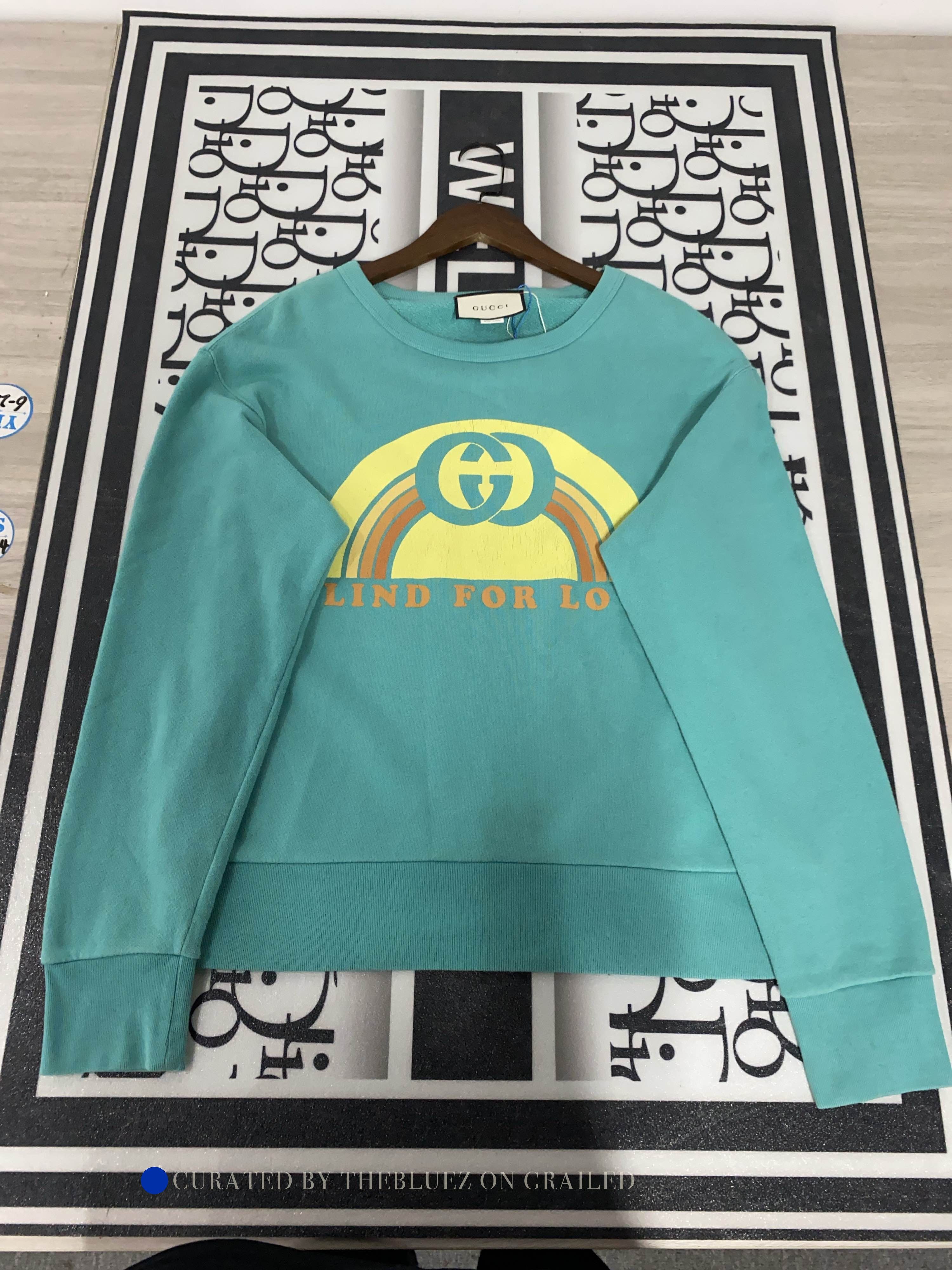 Gucci Blind For Love Green Sweatshirt Size US XS / EU 42 / 0 - 1 Thumbnail