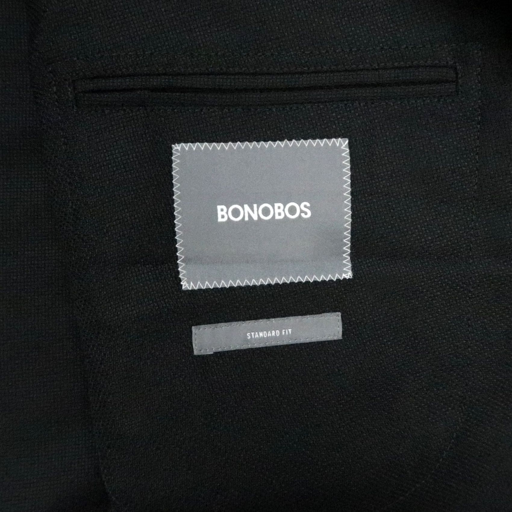 Bonobos Bonobos Blazer Mens 54R Black Wool Notch Lapel Single Breasted Two-Button Vented 54 Regular Dry Clean Only Vintage: No Mens Size 54R - 3 Thumbnail