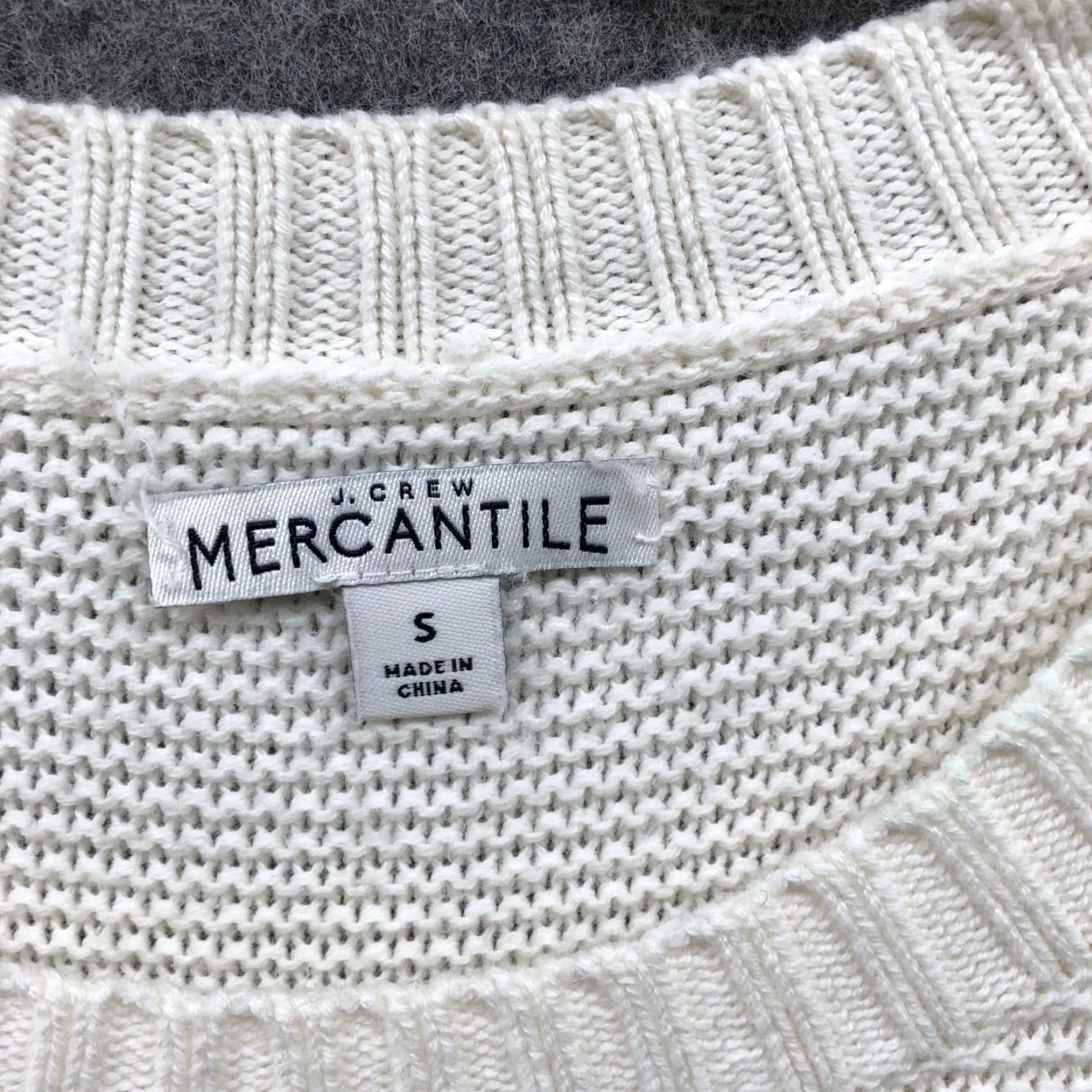 J.Crew J. Crew Tunic Sweater Womens S Crewneck Ivory Textured Honeycomb Cotton Wool Crew Neck Long Sleeve Size S / US 4 / IT 40 - 5 Thumbnail