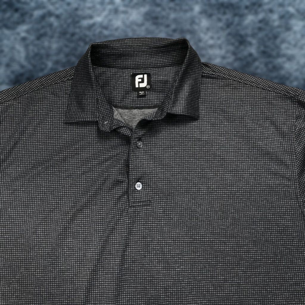 Footjoy FootJoy Polo Shirt Mens L Gray Check Houndstooth Stretch Golf No Course Logo Polo Shirt Mens L Gray Check Houndstooth Stretch Golf Logo Ladies? Size US L / EU 52-54 / 3 - 1 Thumbnail
