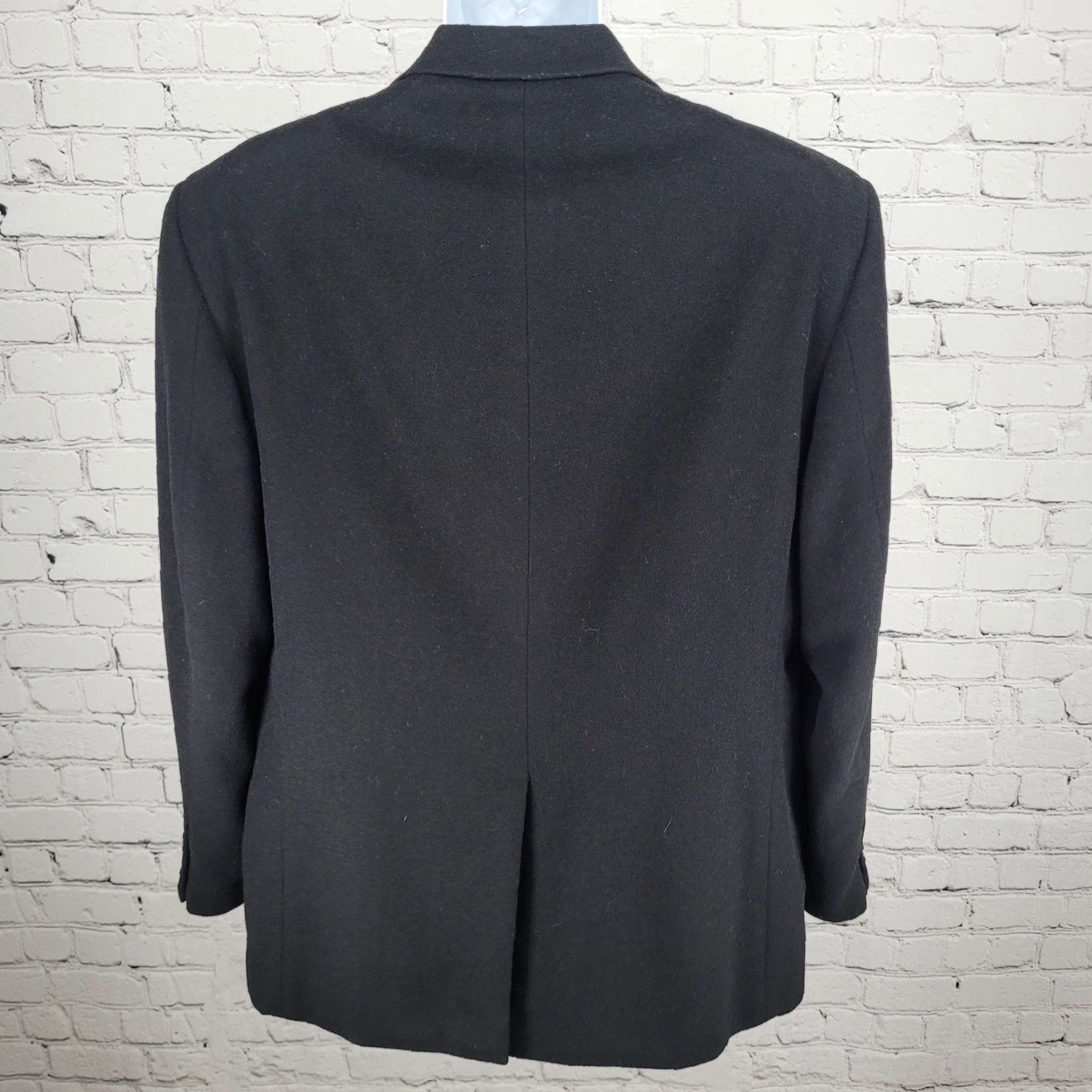 Club Room Club Room Blazer 42S Black Wool Silk Cashmere 2 Button Vented Notch Sport Coat Size 42R - 2 Thumbnail