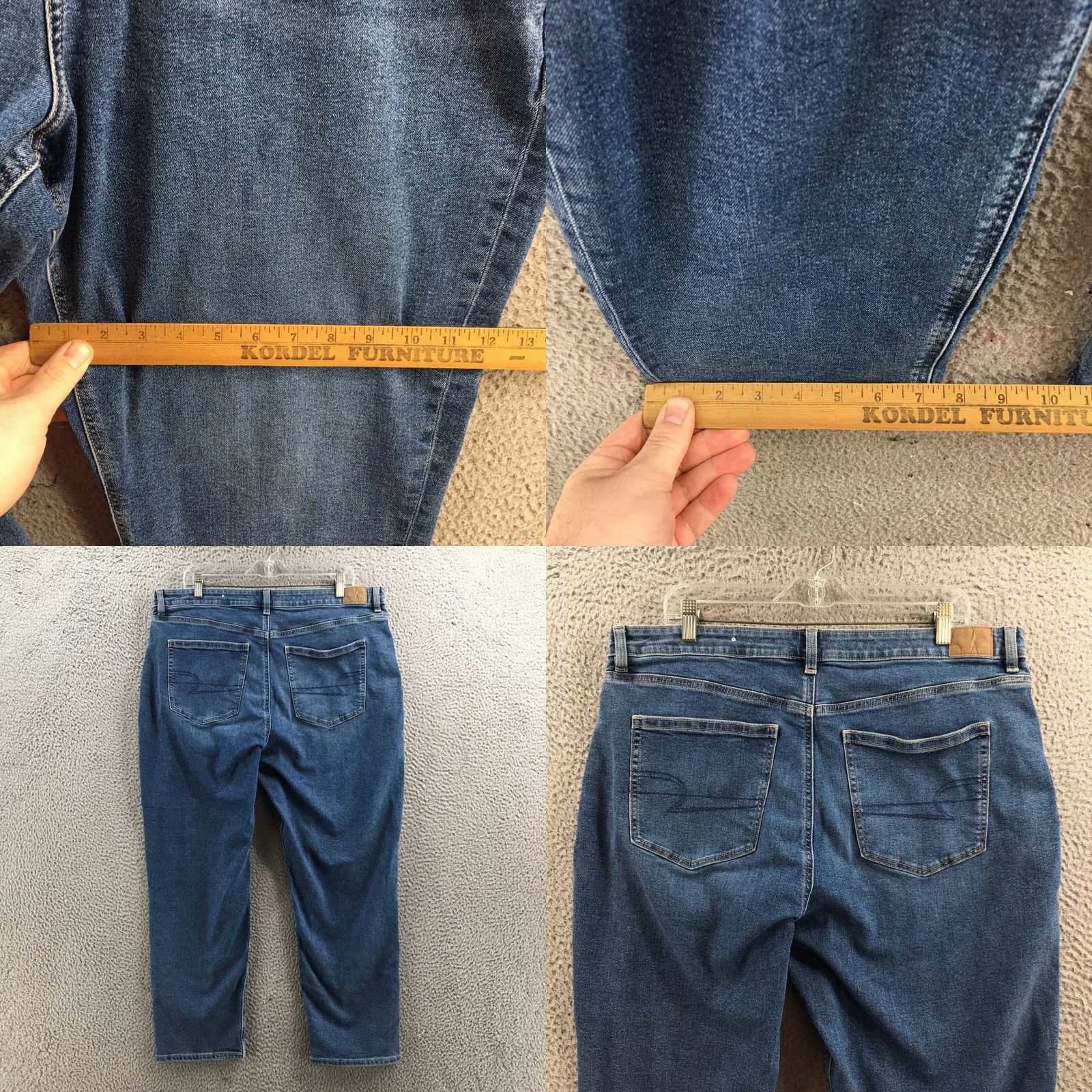 American Eagle Outfitters American Eagle Outfitters Jeans Womens 18R Cropped Blue Denim Zip Stretch 5-Pocket Regular Rise Modern Fit Womens - Mens? Size 40" / US 18 - 8 Thumbnail