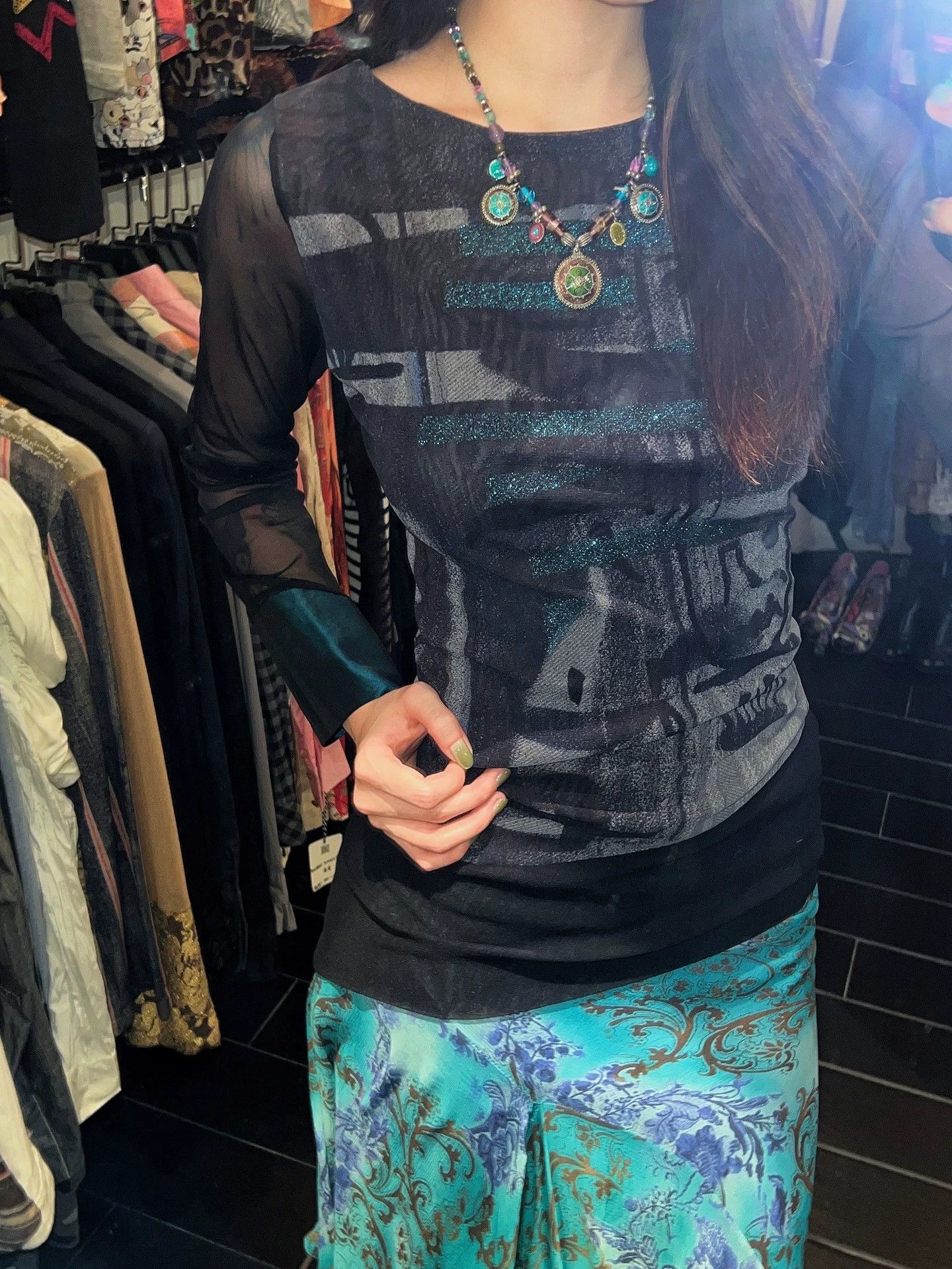 Other Save the Queen Vintage Tulle Sheer Bell-Sleeve Top Size M Size M / US 6-8 / IT 42-44 - 2 Thumbnail