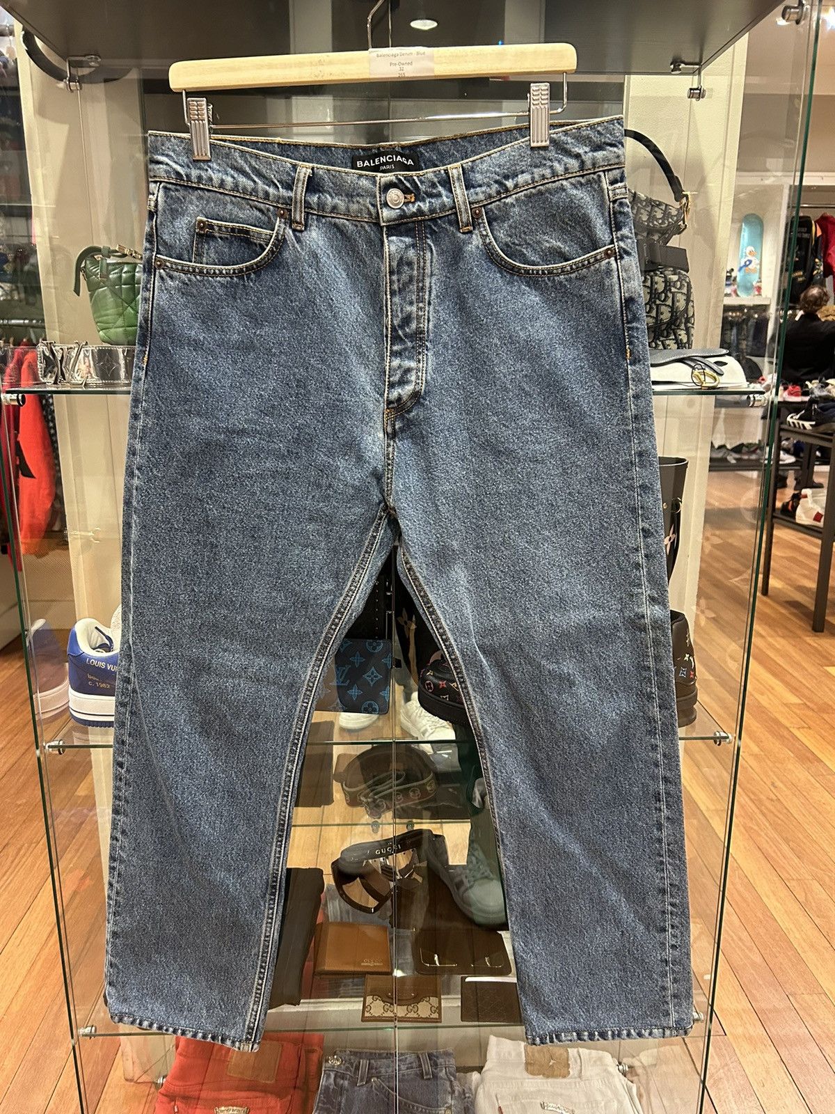 Balenciaga Balenciaga Denim Blue Size US 32 / EU 48 - 1 Thumbnail