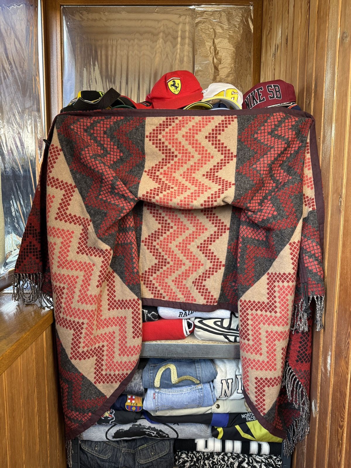 RRL Ralph Lauren RARE! RRL Ralph Lauren Wool Poncho Western Navajo Pattern Size ONE SIZE - 4 Thumbnail
