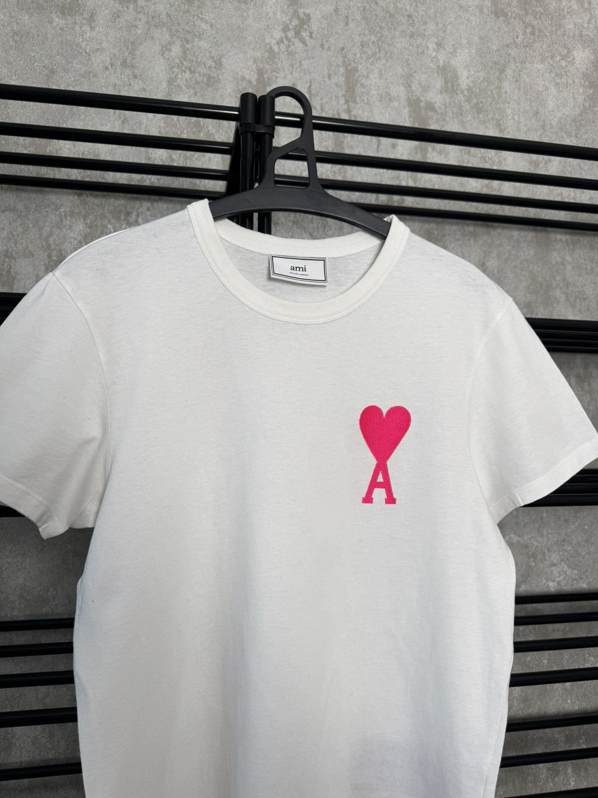 AMI White T-Shirt Ami Paris big logo Size US S / EU 44-46 / 1 - 2 Thumbnail