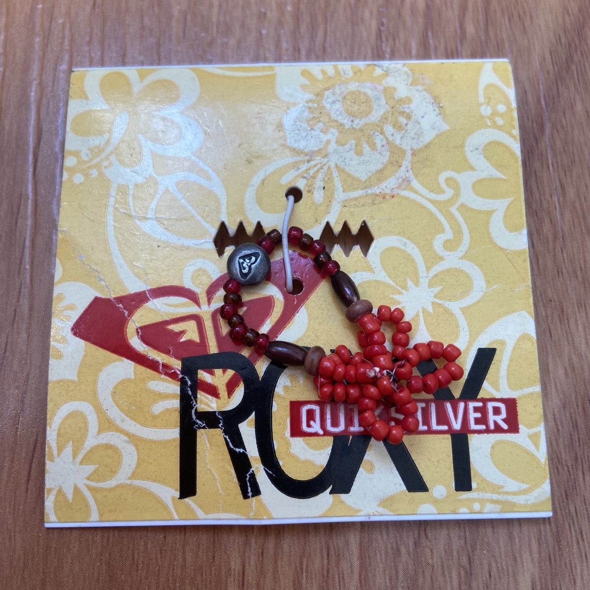 Quiksilver NWT Roxy Red Bead Flower Vintage Y2K Surfer Women’s Toe Ring Size ONE SIZE - 2 Thumbnail
