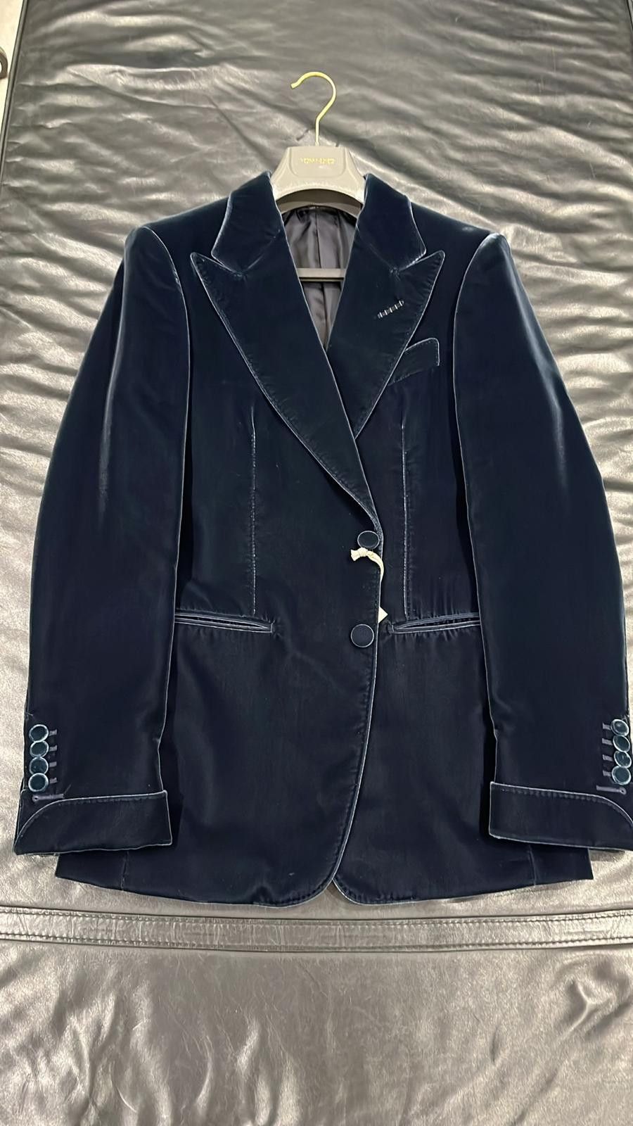 o1loc1c0126 JESPF1 Velvet Jacket in Blue