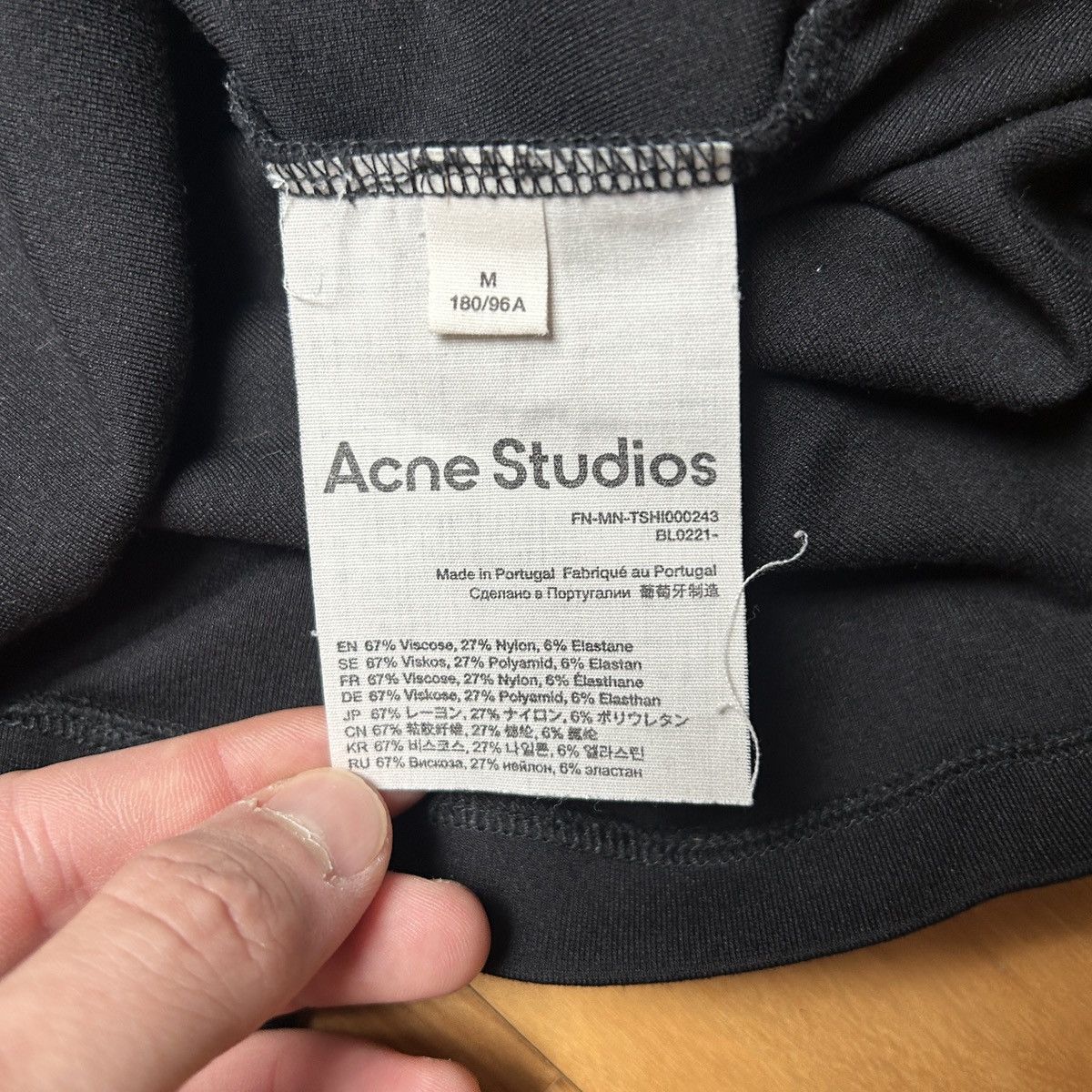 Acne Studios Acne Studios Logo rib tee black Size US M / EU 48-50 / 2 - 8 Thumbnail