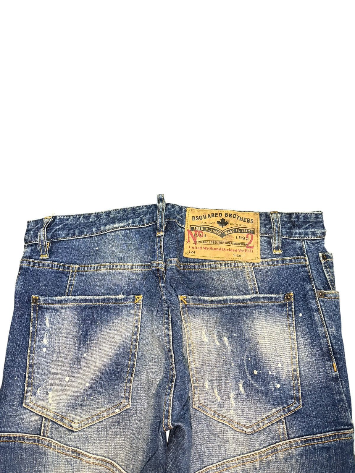 Dsquared2 Vintage Dsquared Bleached Wash Distressed Jeans Size 33" - 4 Thumbnail