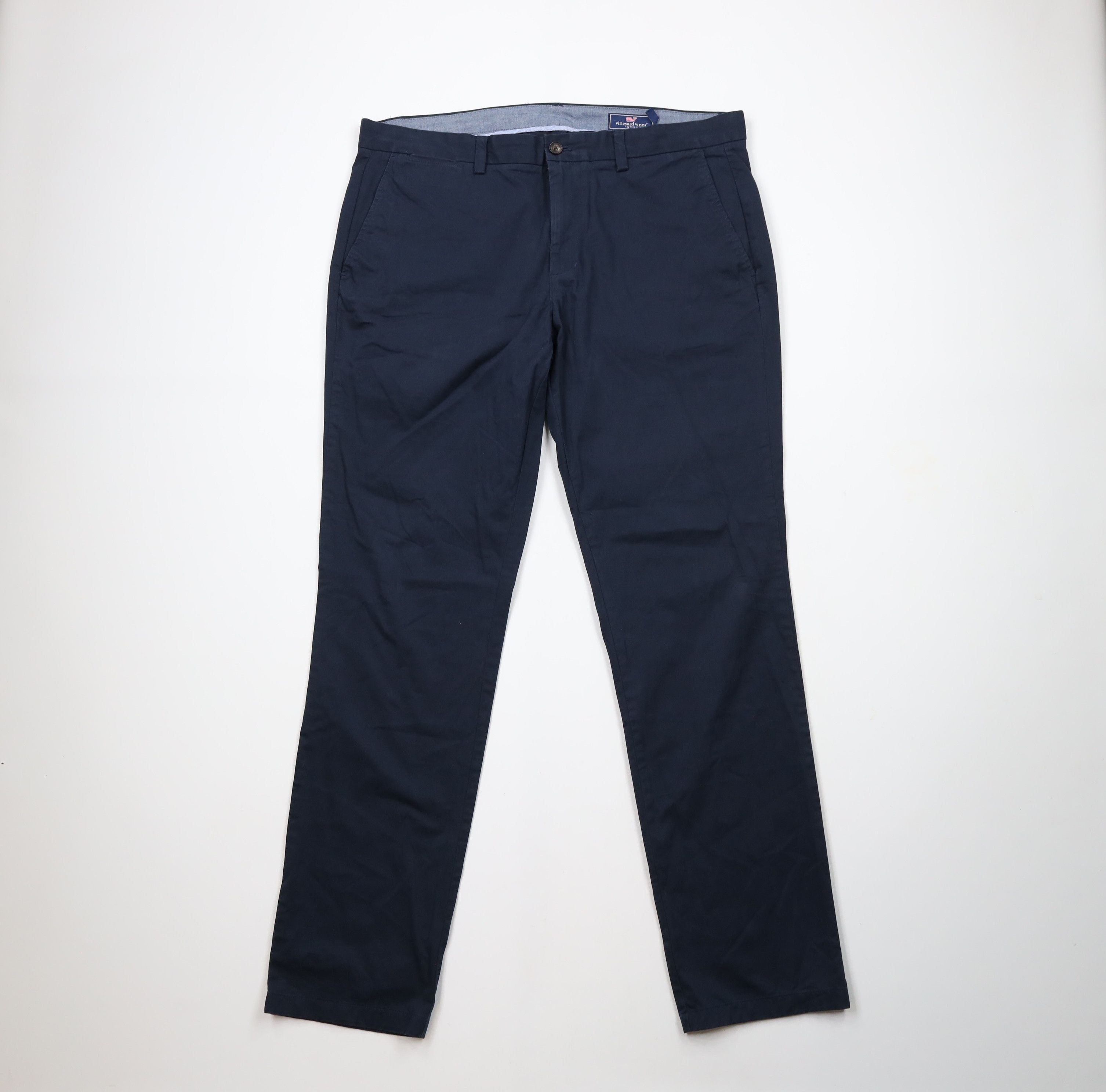 Vineyard Vines × Vintage Vineyard Vines Flat Front Breaker Chino Pants Navy Blue Size US 38 / EU 54 - 1 Thumbnail