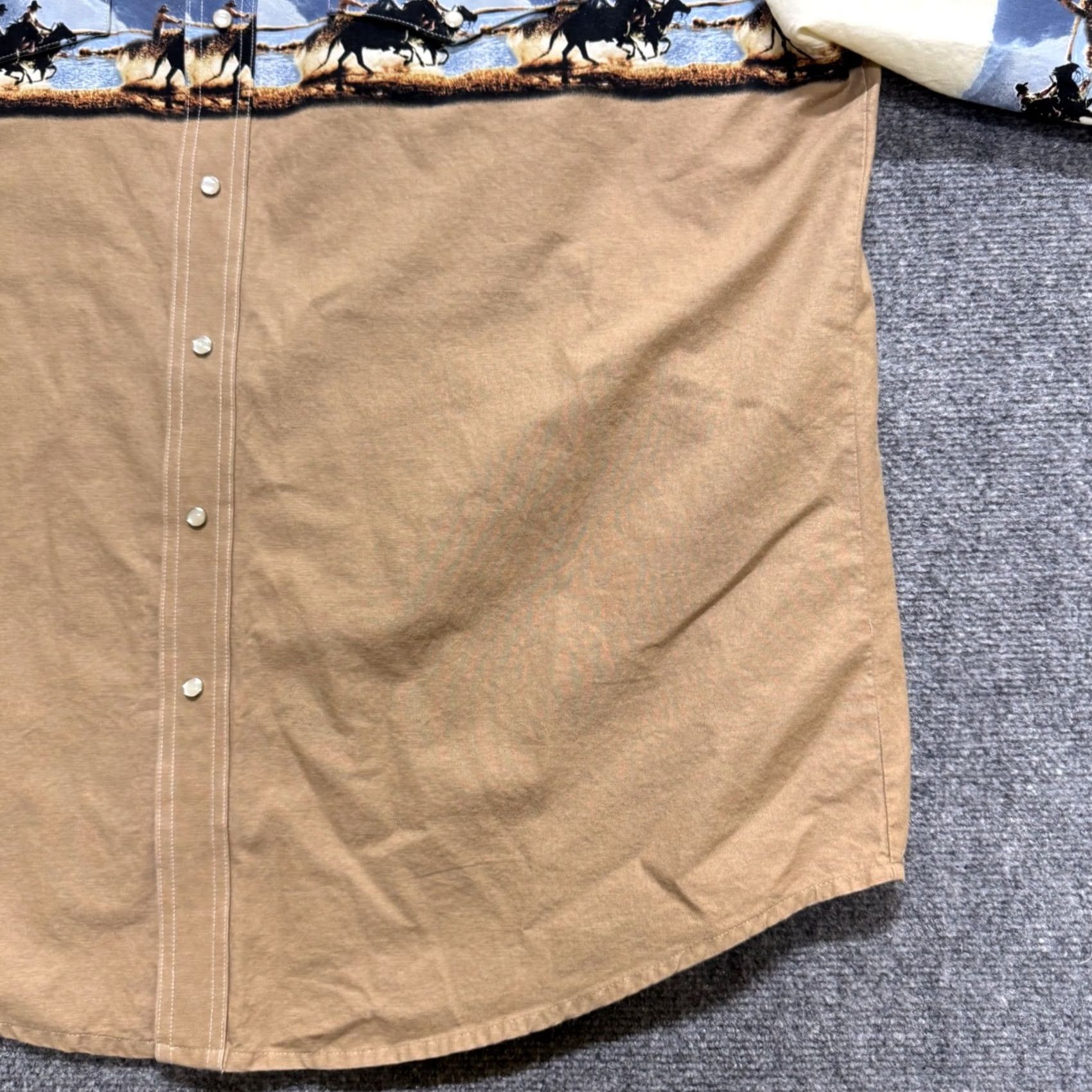 Wrangler VINTAGE Wrangler Shirt Western Pearl Snap Long Sleeve Mens 2XL Distressed Themed Shirt Size US XXL / EU 58 / 5 - 6 Thumbnail