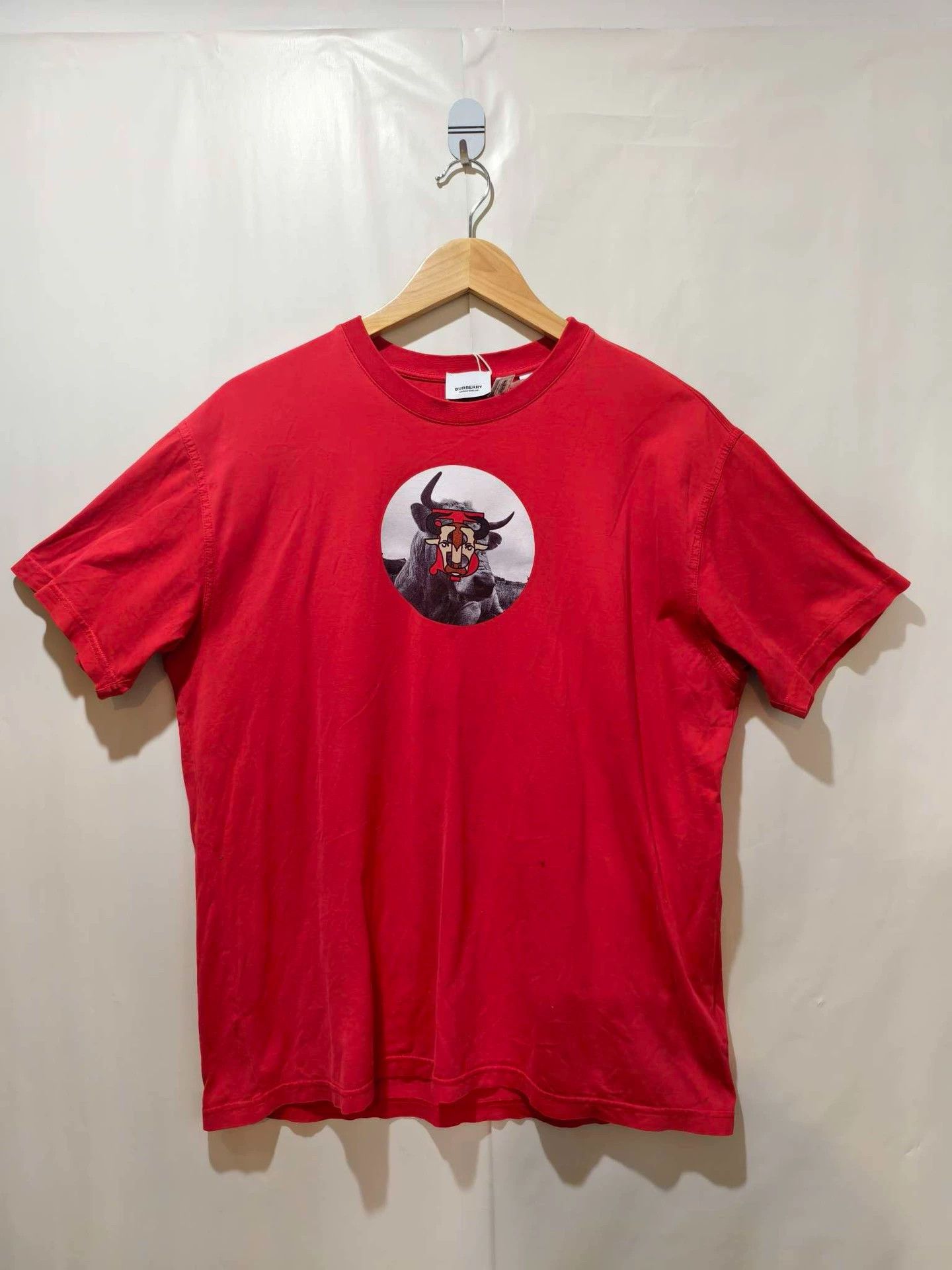 Burberry Burberry Red Crew Neck T-shirt Size US XS / EU 42 / 0 - 1 Thumbnail