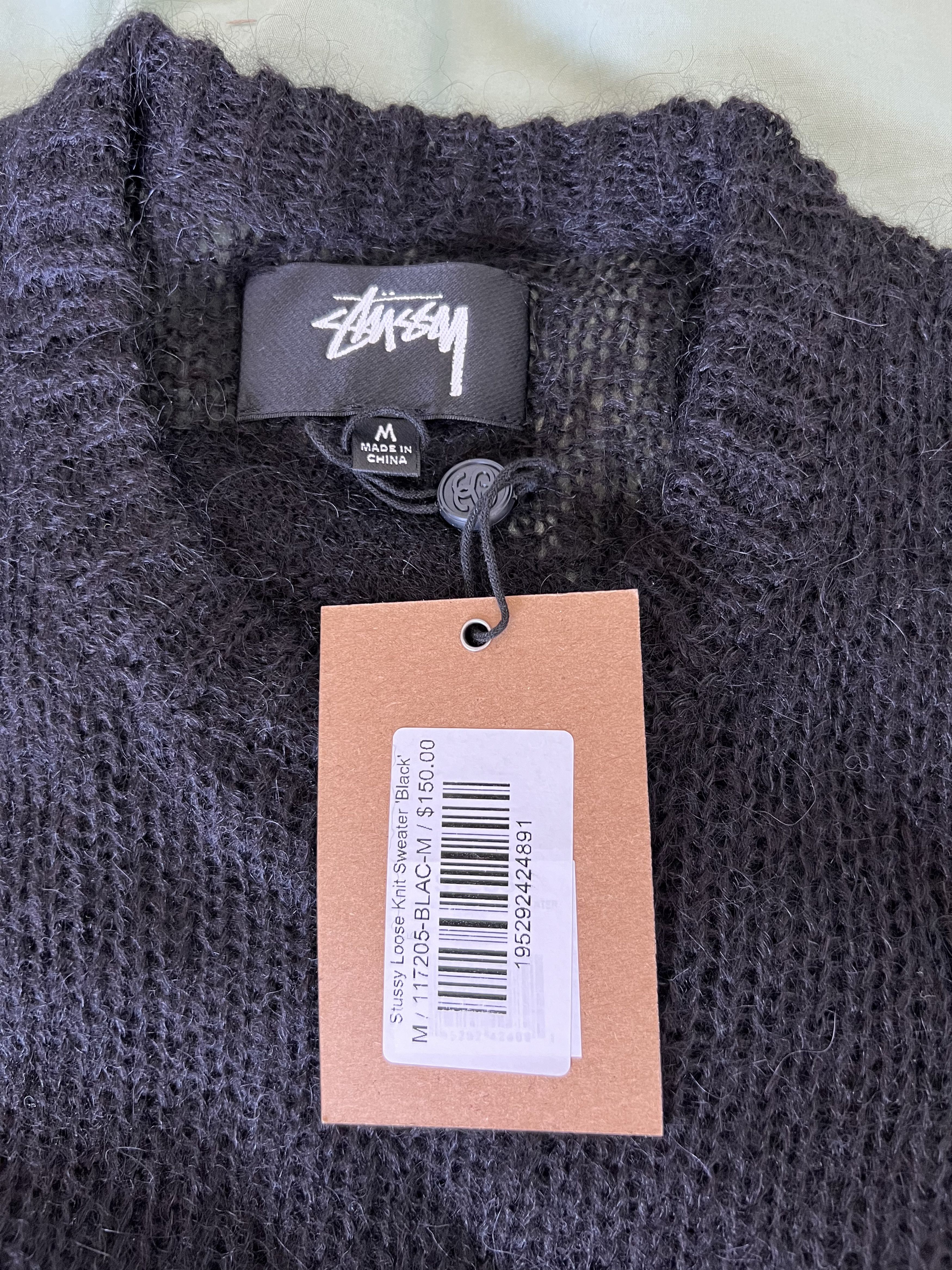Stussy Stussy S Loose Knit Sweater in Black Size US M / EU 48-50 / 2 - 6 Thumbnail