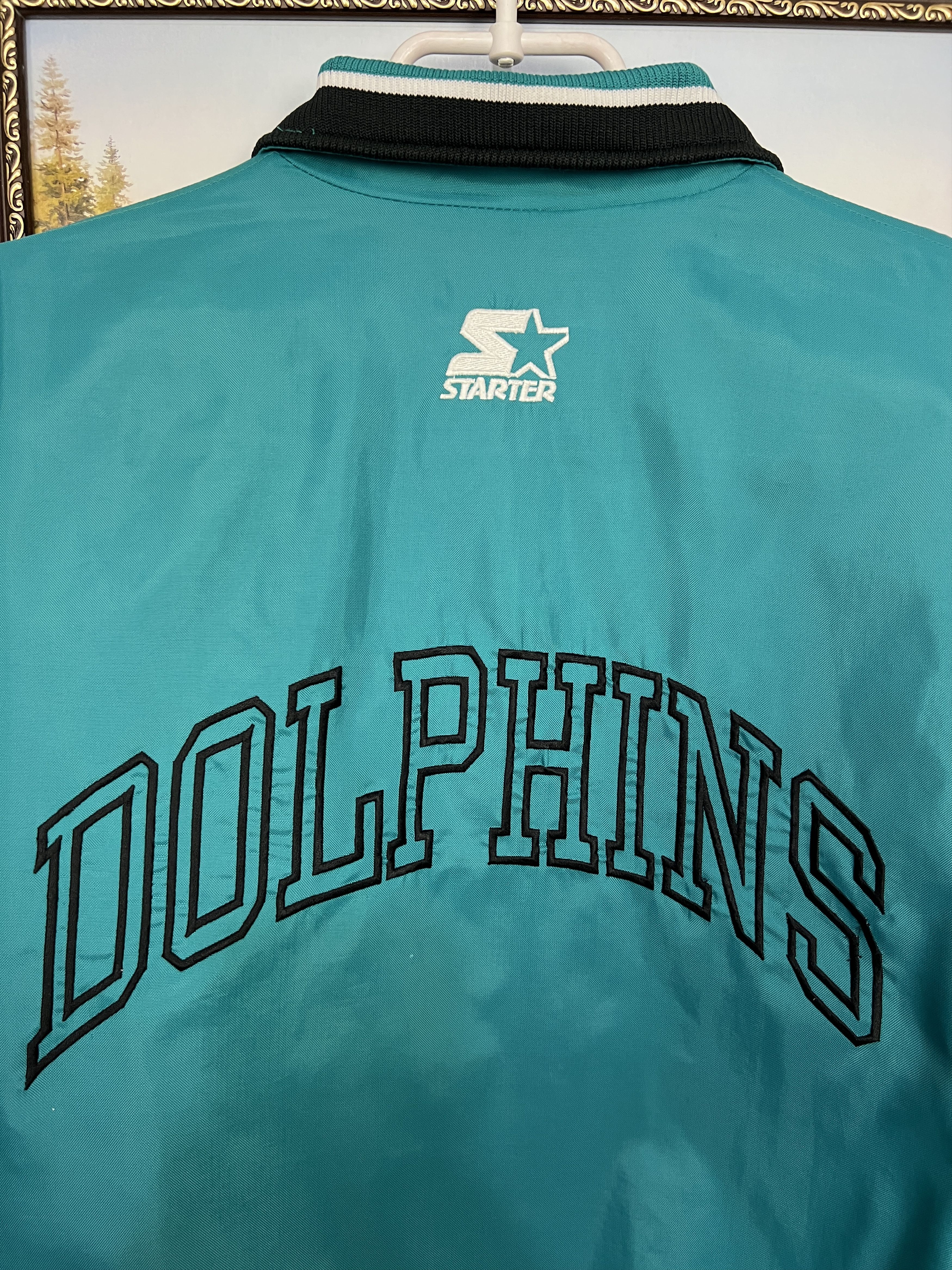 Starter Vintage Starter NFL Miami Dolphins Blue Jacket Mens Bomber Size US M / EU 48-50 / 2 - 12 Thumbnail