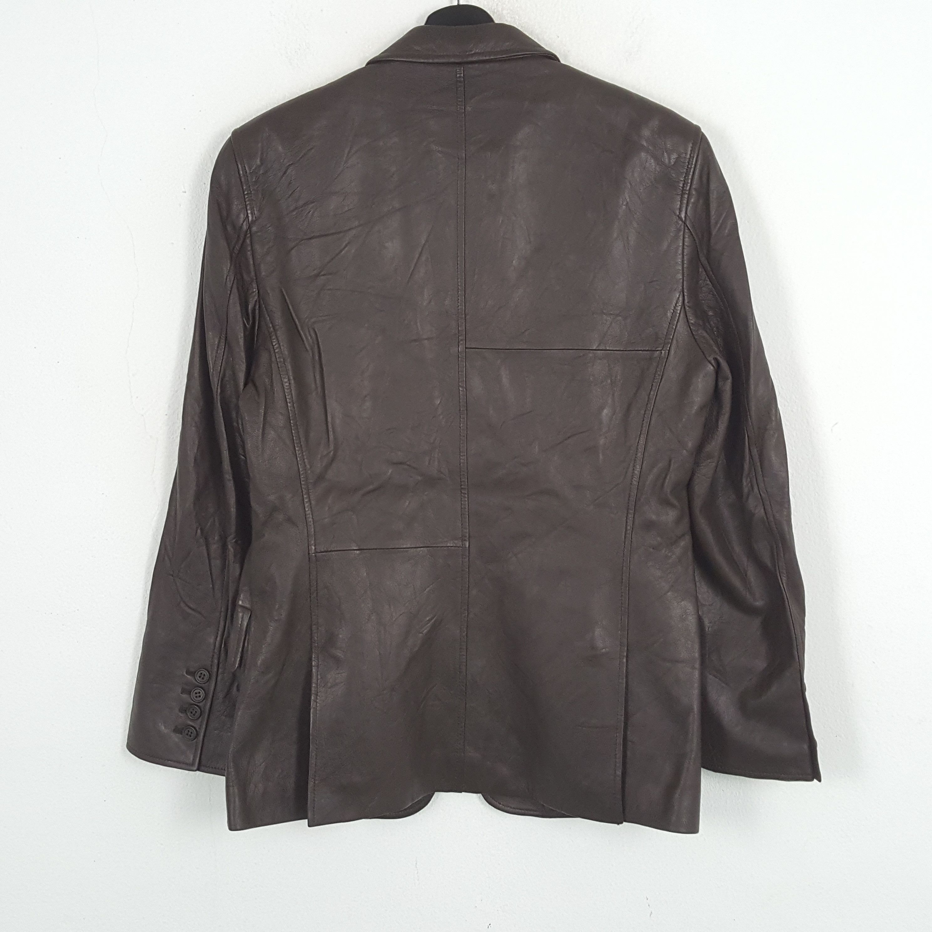 Paul Smith × Vintage PAUL SMITH Fashion Brand Leather Blazer Size 36S - 3 Thumbnail
