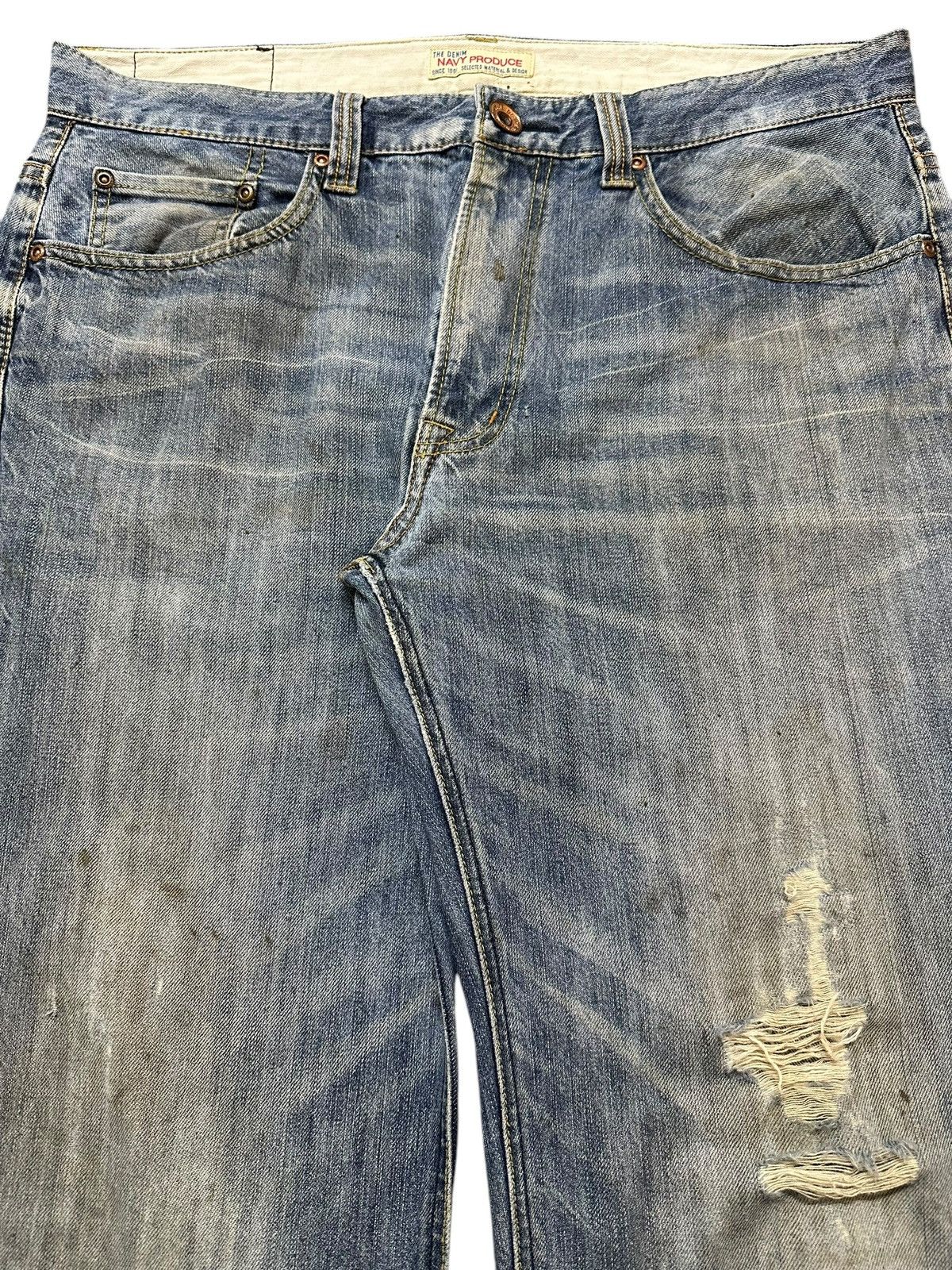 Japanese Brand Vintage Japanese Brand Mud Wash Distressed Baggy Jeans Size US 35 - 4 Thumbnail
