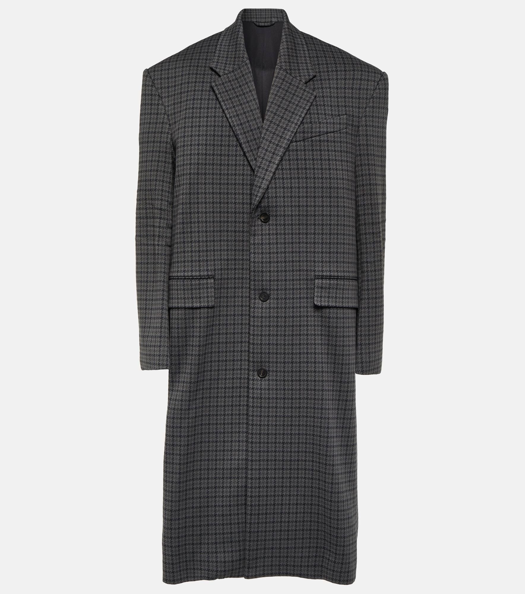 o1tr1nto1125 Tailored Knitted Coat in Grey/Black