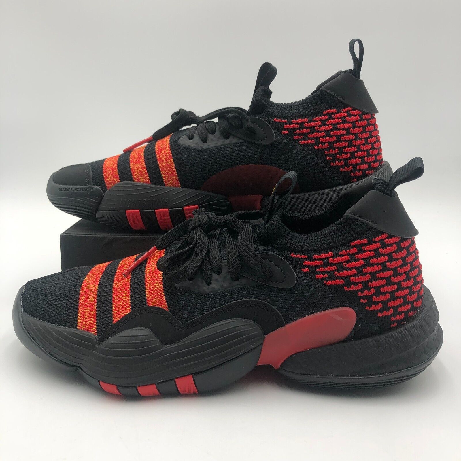 Adidas Adidas Trae Young 2 Men's Size 8 Hawks Black Red Size US 8 / EU 41 - 3 Thumbnail