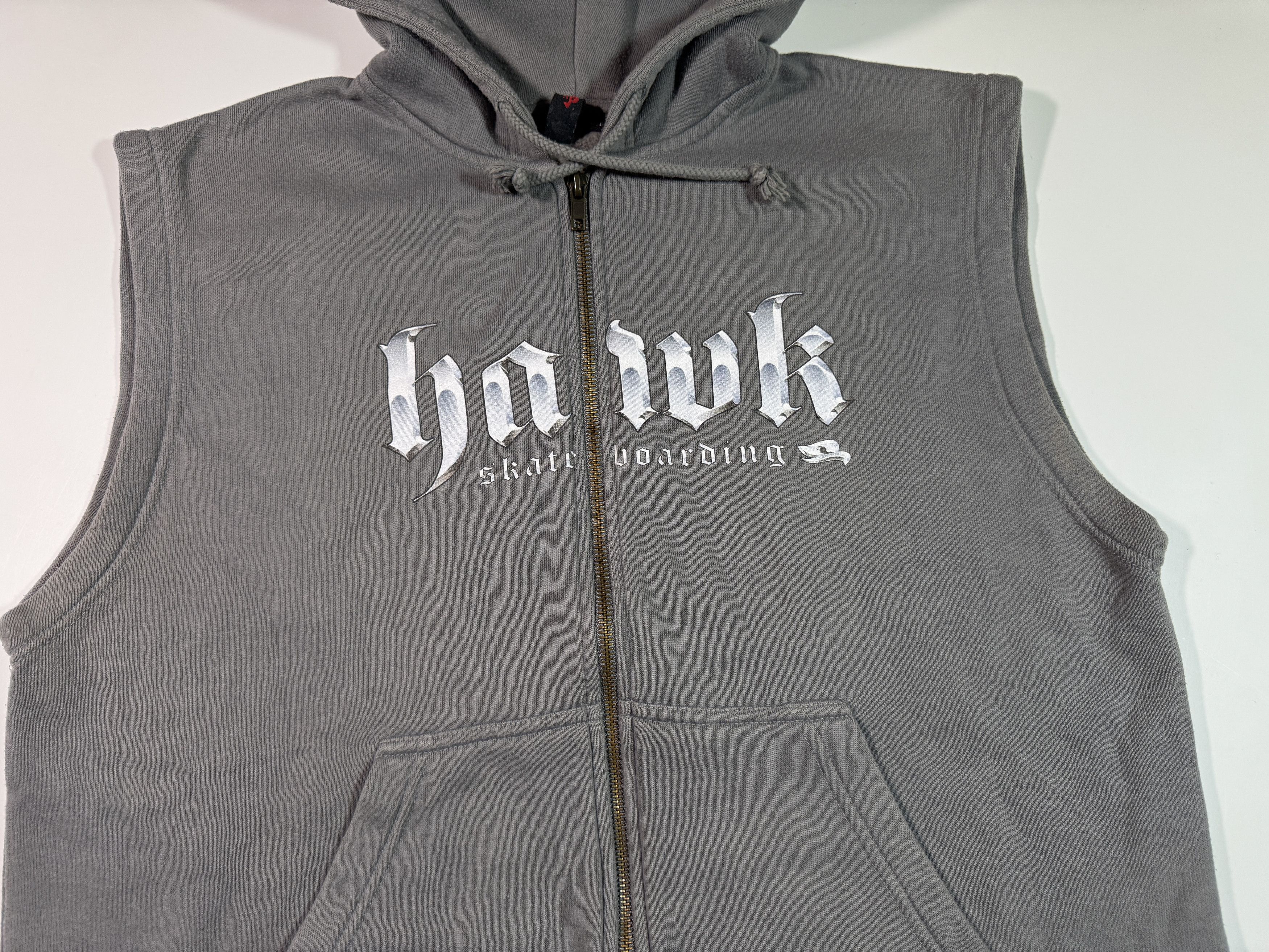 Tony Hawk Vintage Hawk Skateboarding Sleeveless Zip Hoodie Size US M / EU 48-50 / 2 - 2 Thumbnail